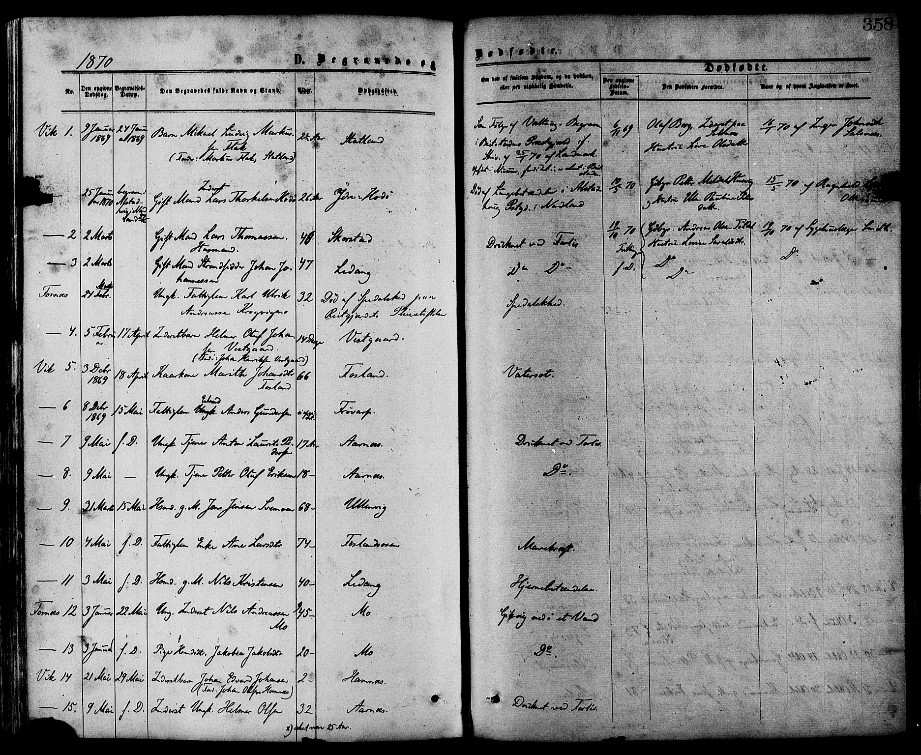 Ministerialprotokoller, klokkerbøker og fødselsregistre - Nord-Trøndelag, SAT/A-1458/773/L0616: Parish register (official) no. 773A07, 1870-1887, p. 358
