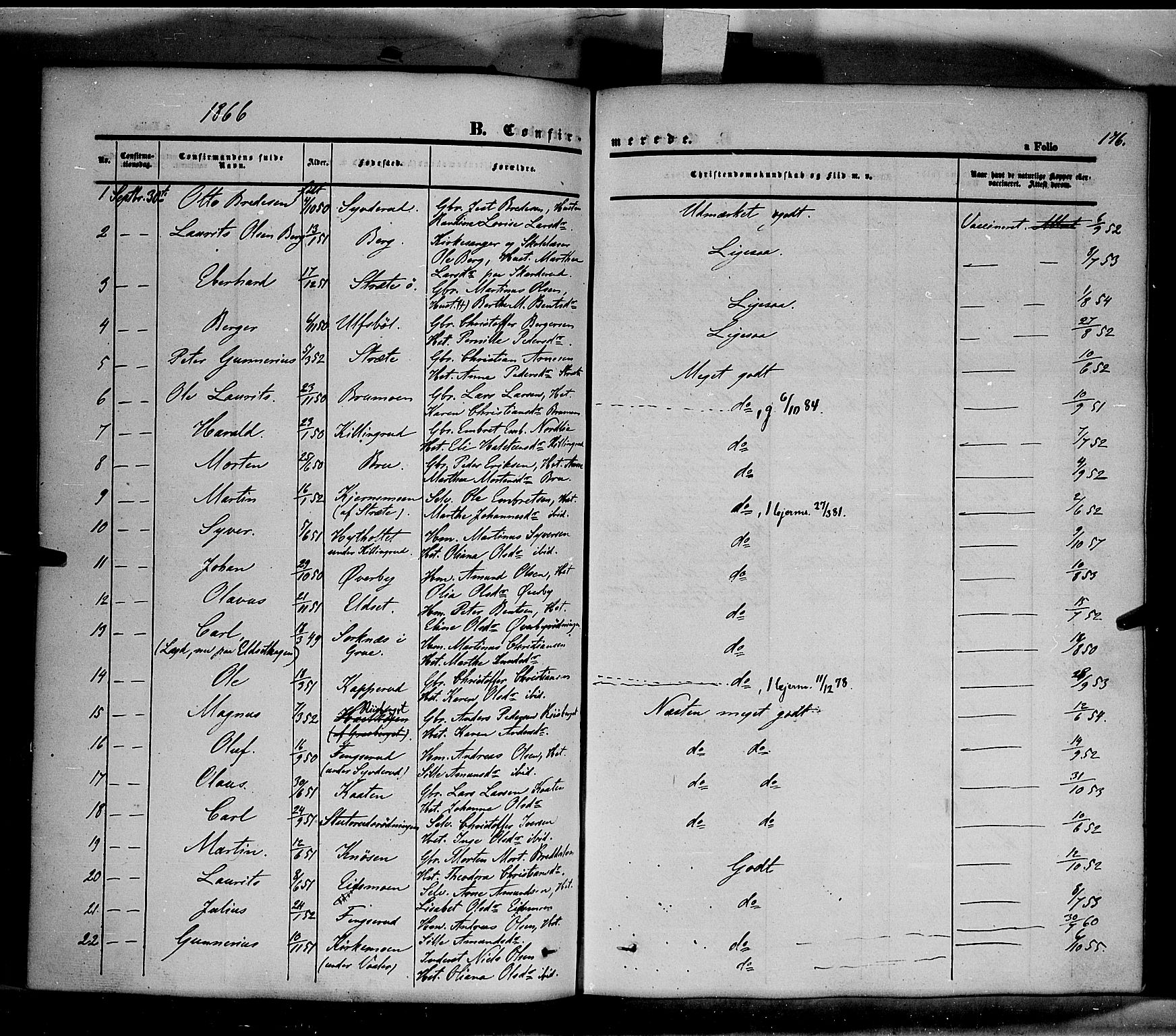 Våler prestekontor, Hedmark, AV/SAH-PREST-040/H/Ha/Haa/L0001: Parish register (official) no. 1, 1849-1878, p. 176