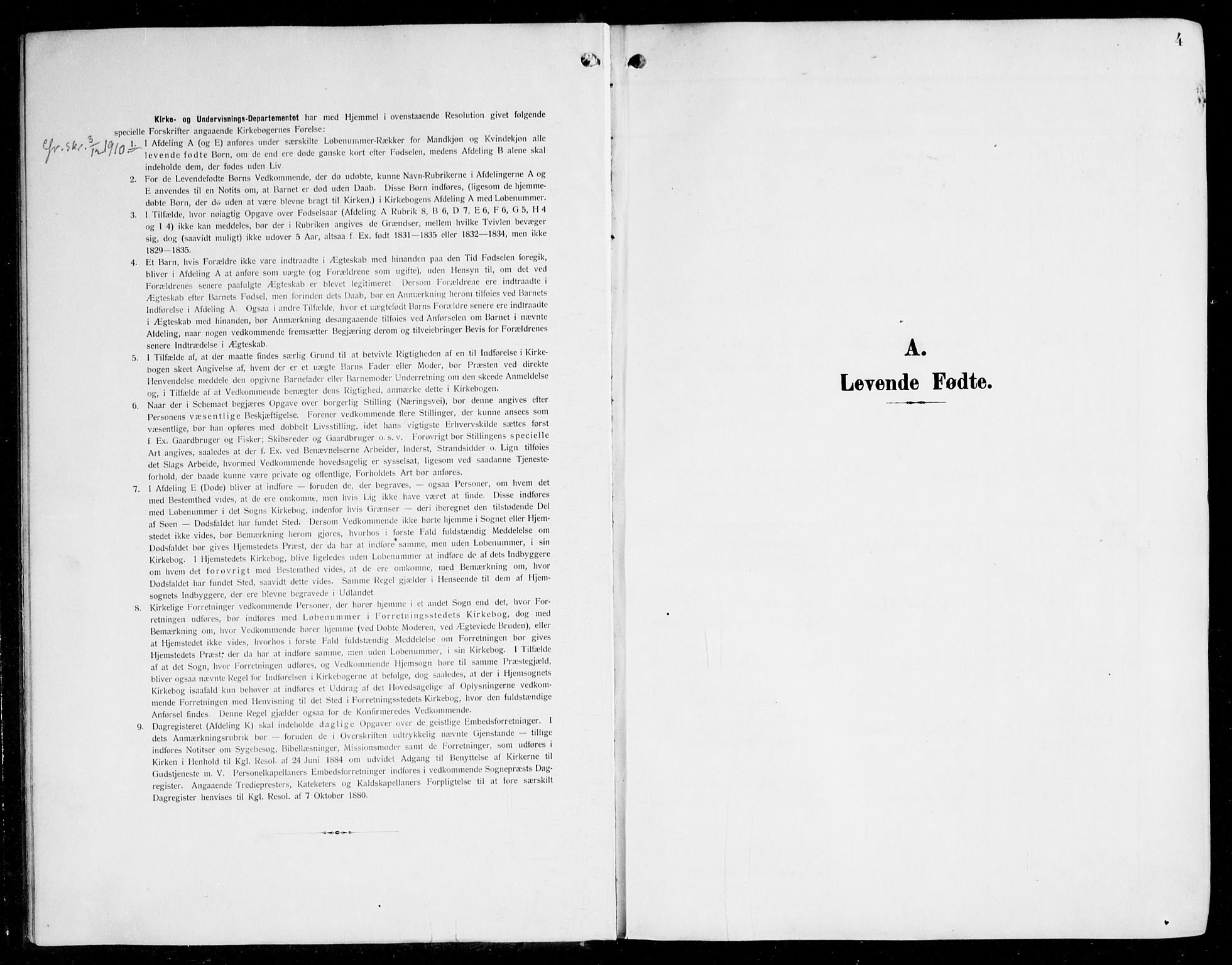 Tysnes sokneprestembete, SAB/A-78601/H/Haa: Parish register (official) no. B 2, 1907-1925, p. 4