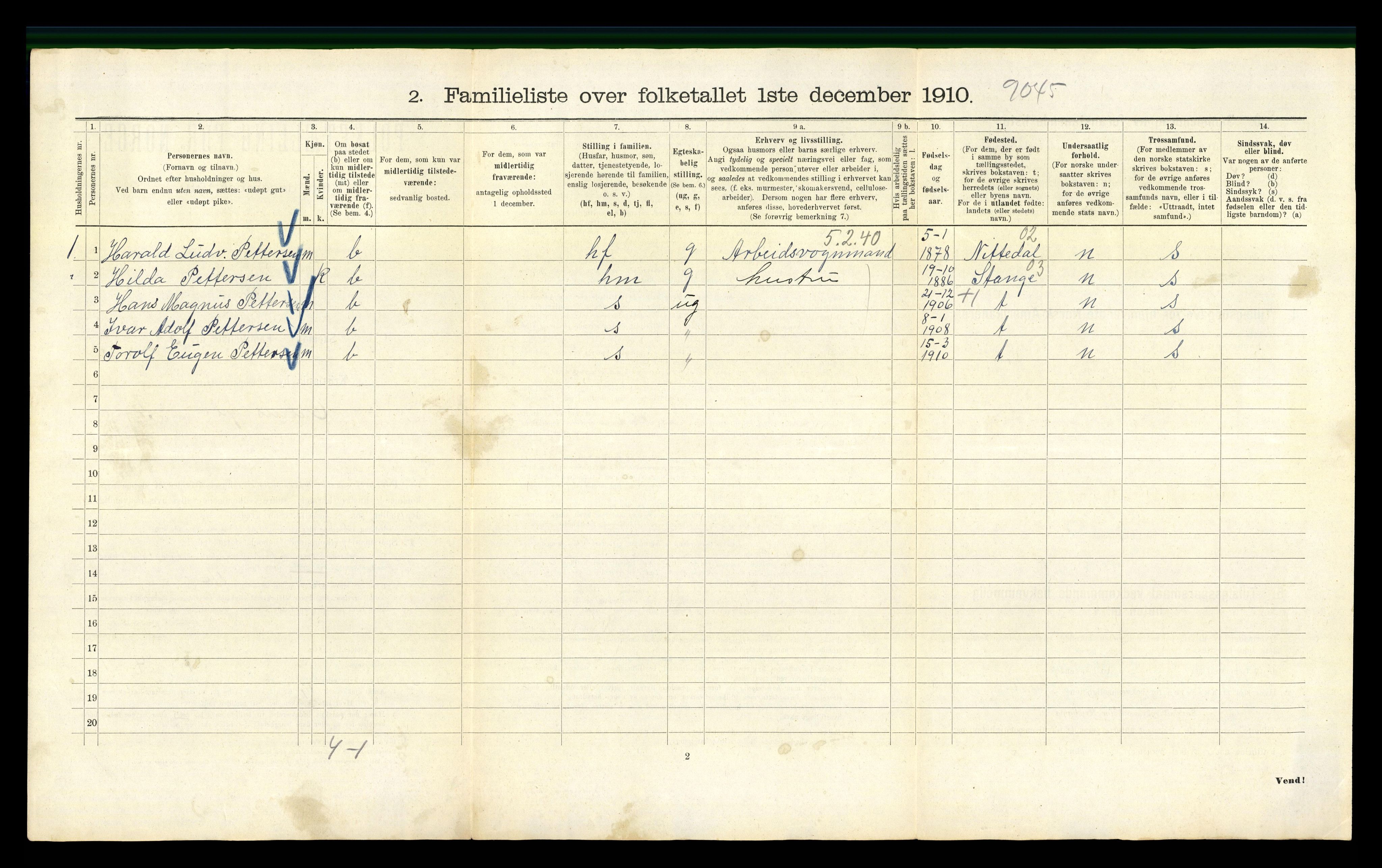 RA, 1910 census for Kristiania, 1910, p. 72692