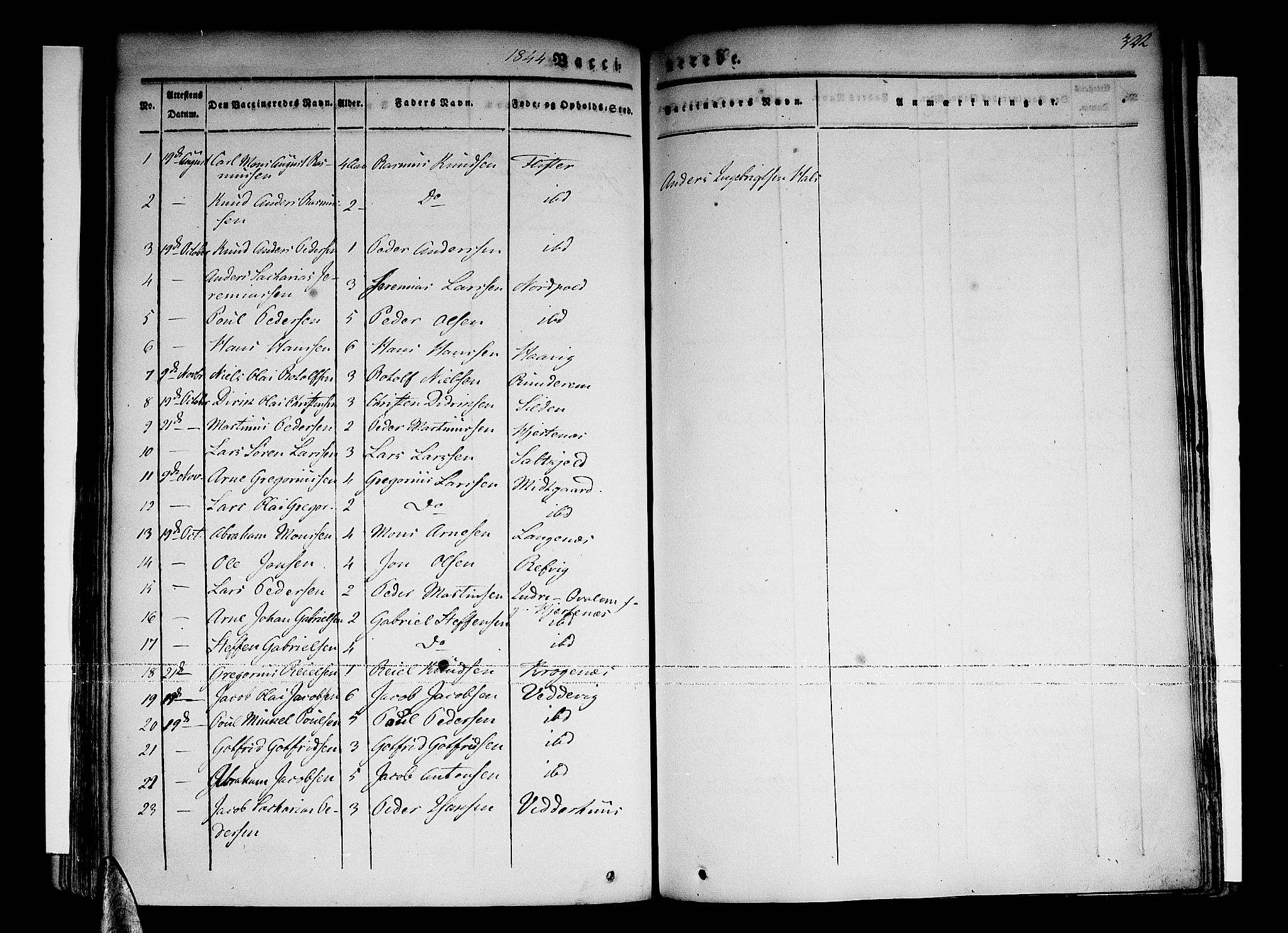 Selje sokneprestembete, SAB/A-99938/H/Ha/Haa/Haaa: Parish register (official) no. A 9, 1829-1844, p. 322
