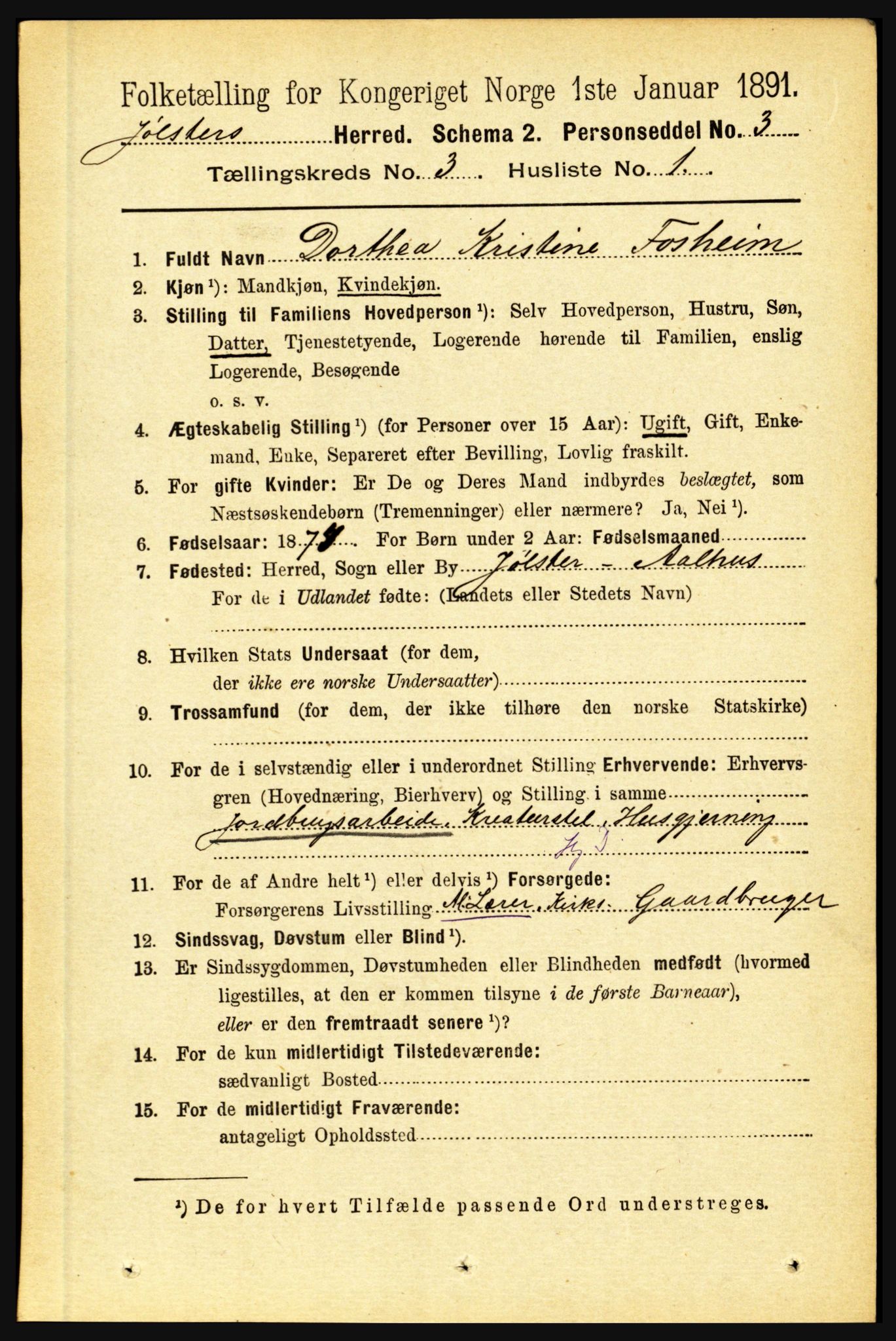 RA, 1891 census for 1431 Jølster, 1891, p. 969