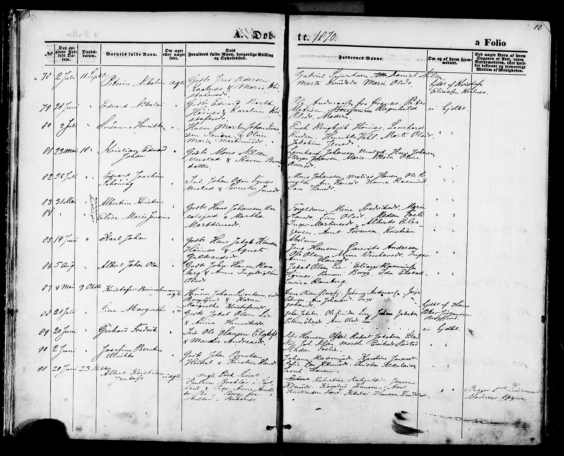 Ministerialprotokoller, klokkerbøker og fødselsregistre - Nordland, SAT/A-1459/880/L1132: Parish register (official) no. 880A06, 1869-1887, p. 10