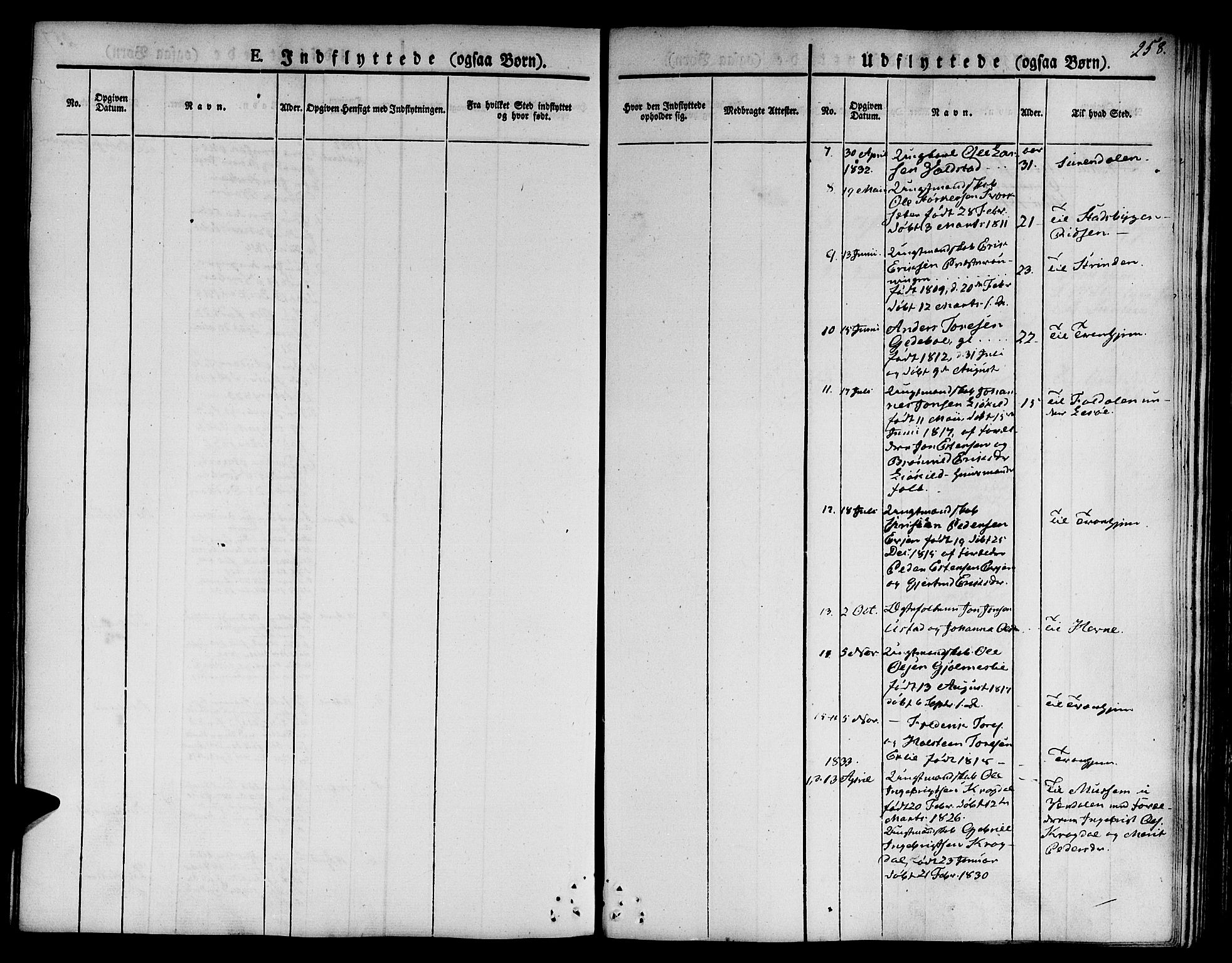 Ministerialprotokoller, klokkerbøker og fødselsregistre - Sør-Trøndelag, SAT/A-1456/668/L0804: Parish register (official) no. 668A04, 1826-1839, p. 258