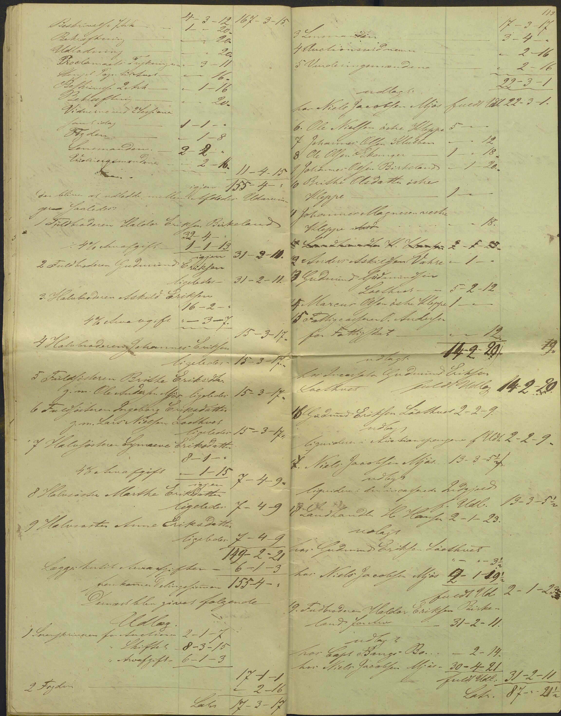 Nordhordland sorenskrivar, AV/SAB-A-2901/1/H/Hd/Hdb/L0001: Konsept til utlodningar, 1850-1852, p. 131