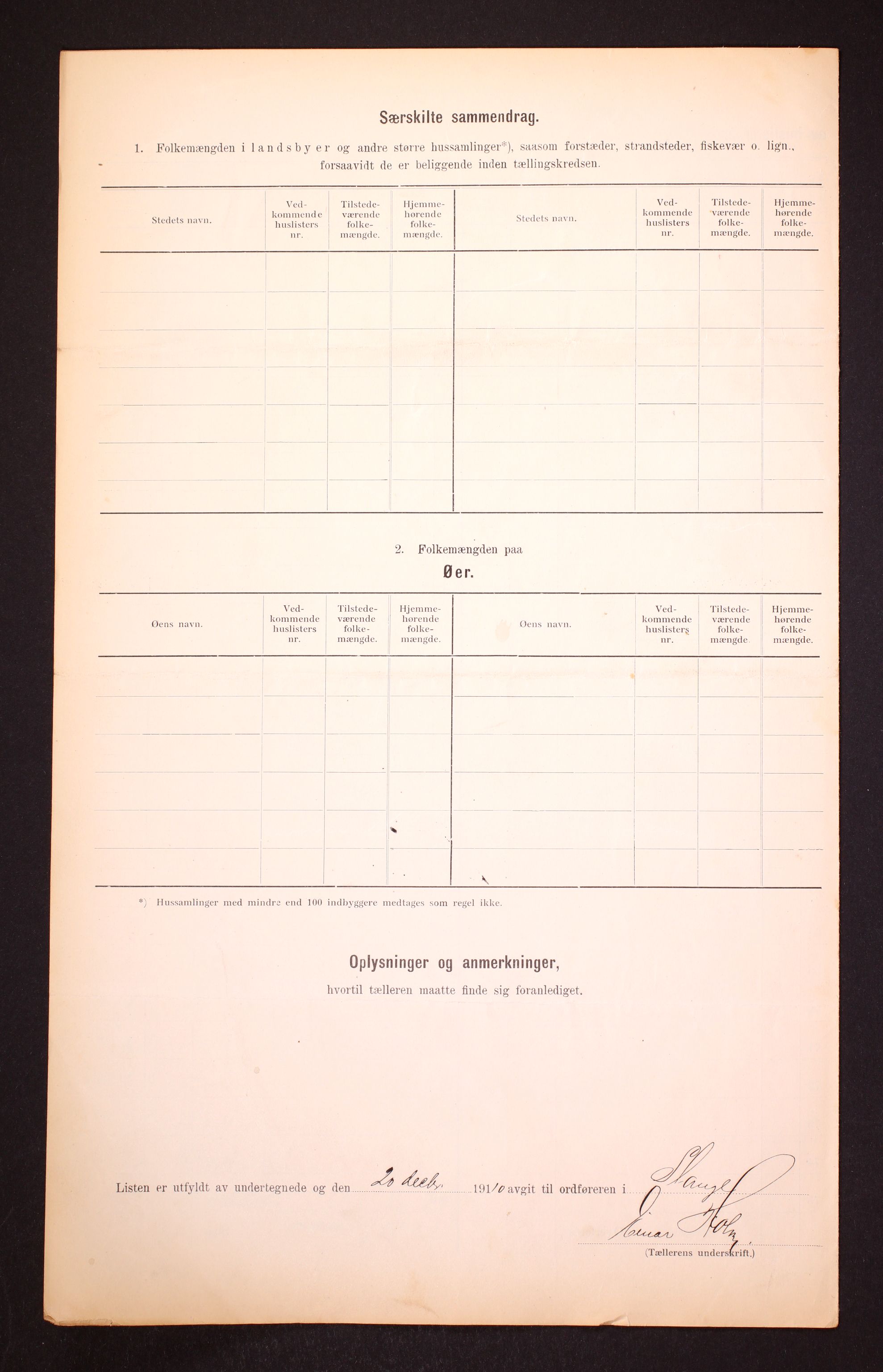 RA, 1910 census for Stange, 1910, p. 9