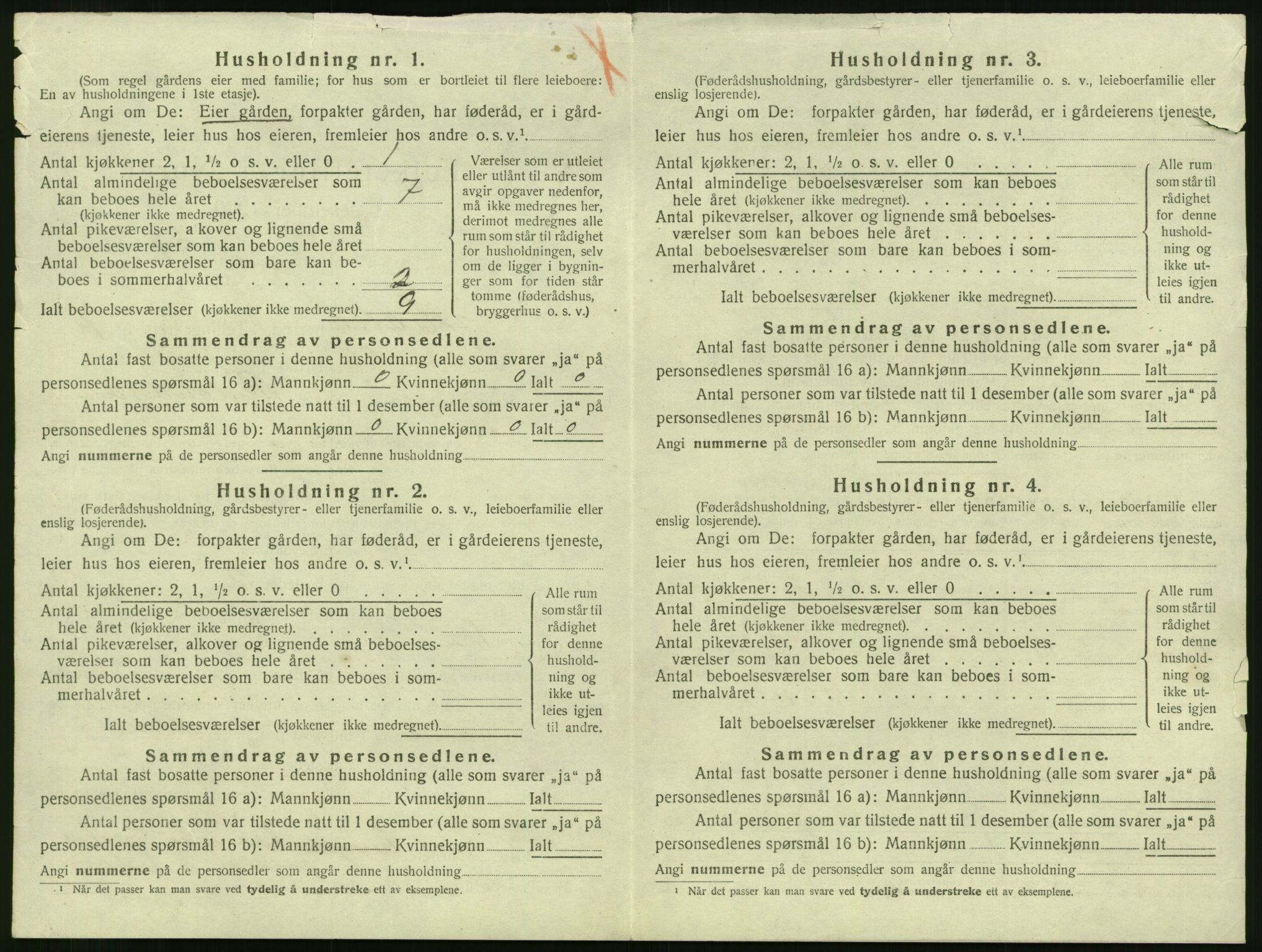 SAT, 1920 census for Halsa, 1920, p. 441