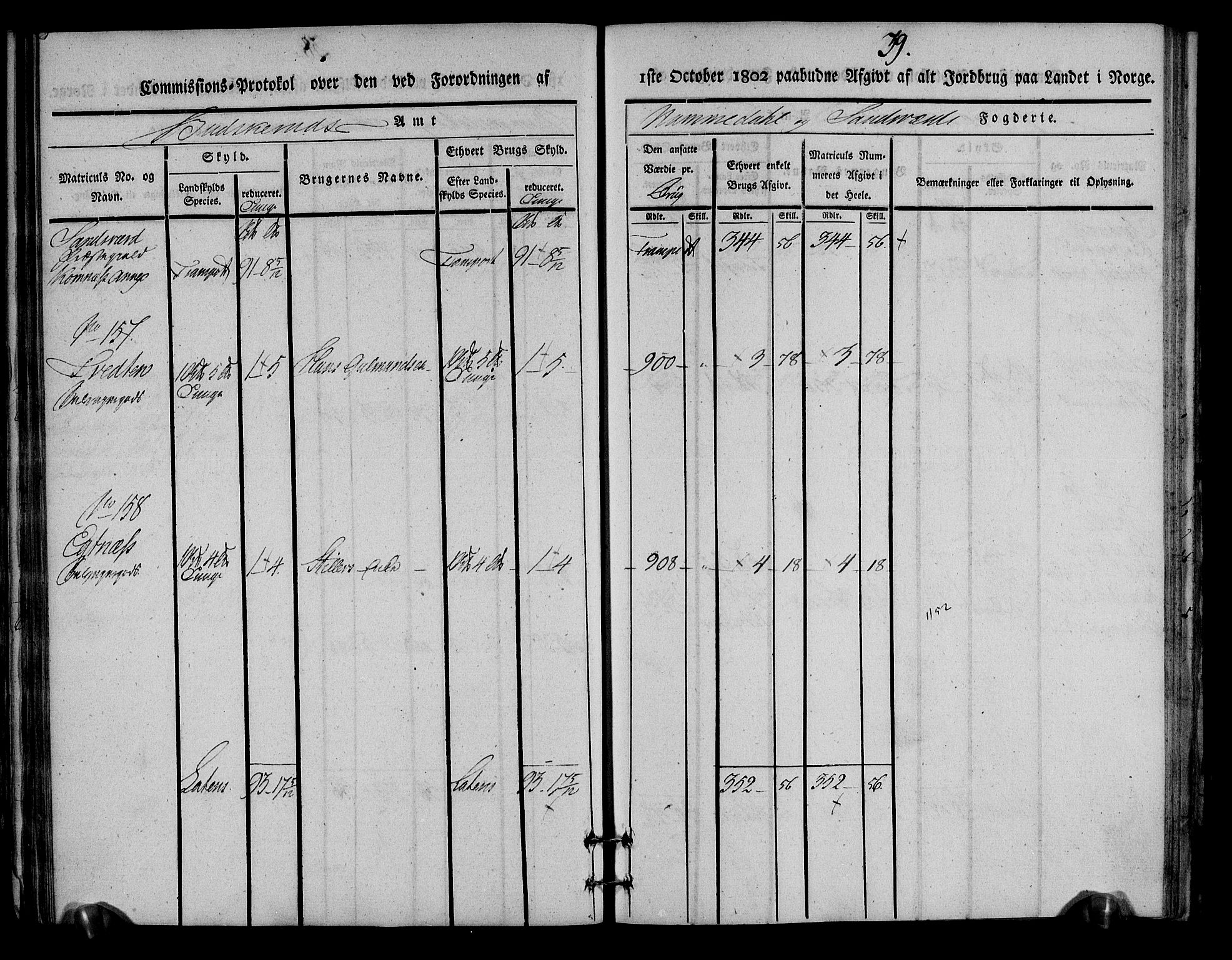 Rentekammeret inntil 1814, Realistisk ordnet avdeling, AV/RA-EA-4070/N/Ne/Nea/L0054: Numedal og Sandsvær fogderi. Kommisjonsprotokoll for Efteløt hovedsogn samt Tuft og Komnes annekser, 1803, p. 41