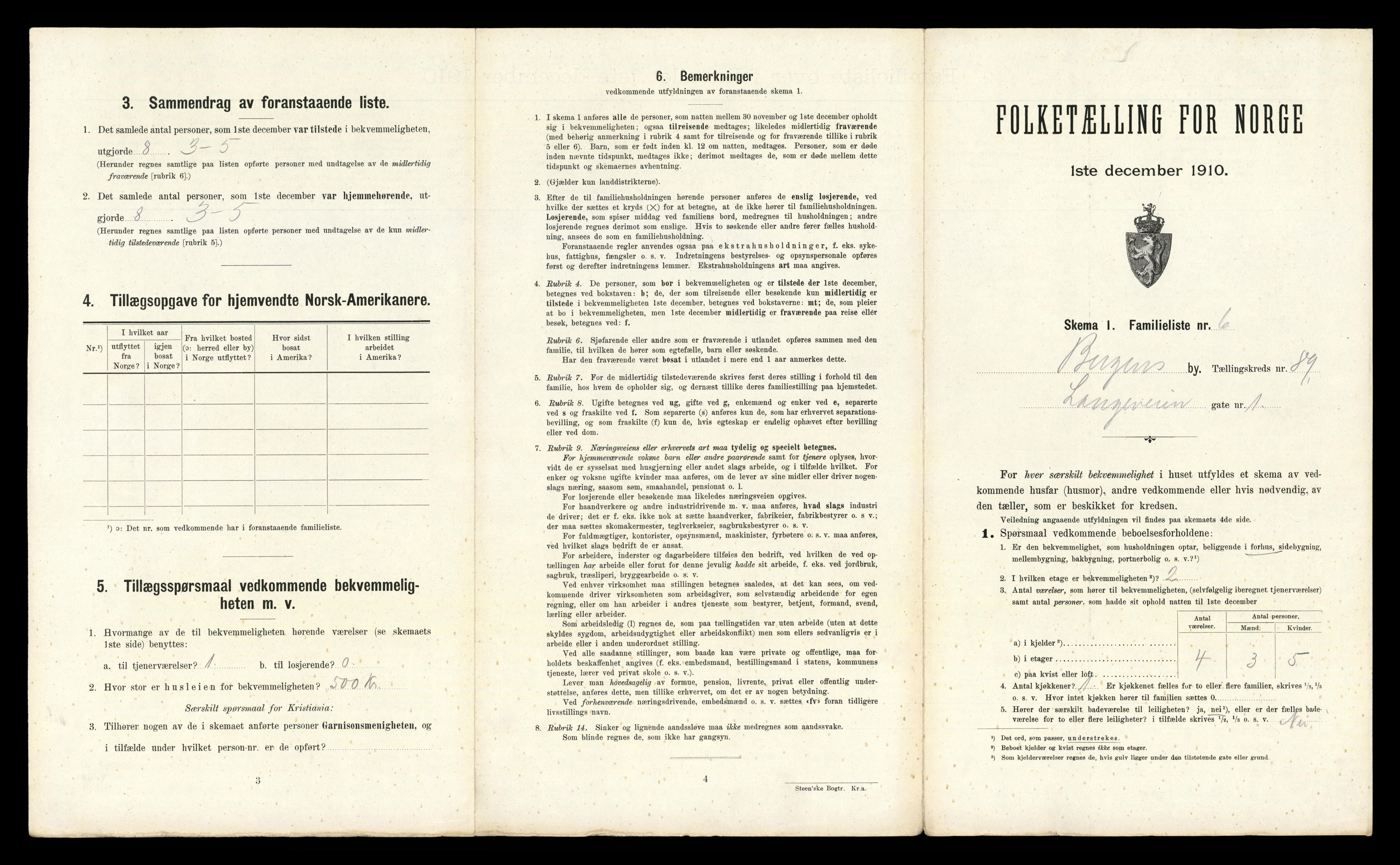 RA, 1910 census for Bergen, 1910, p. 31215