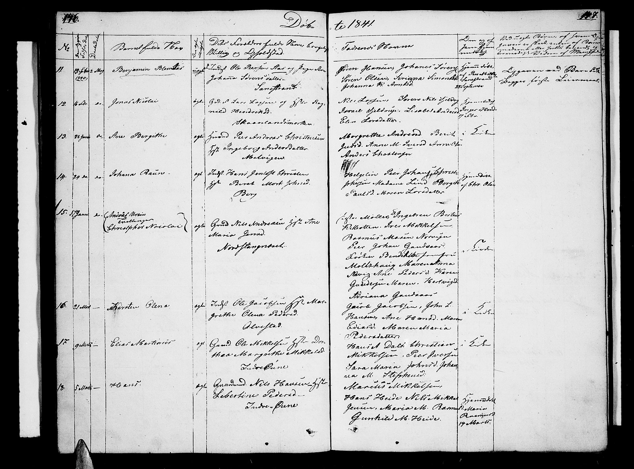 Trondenes sokneprestkontor, SATØ/S-1319/H/Hb/L0005klokker: Parish register (copy) no. 5, 1834-1845, p. 146-147