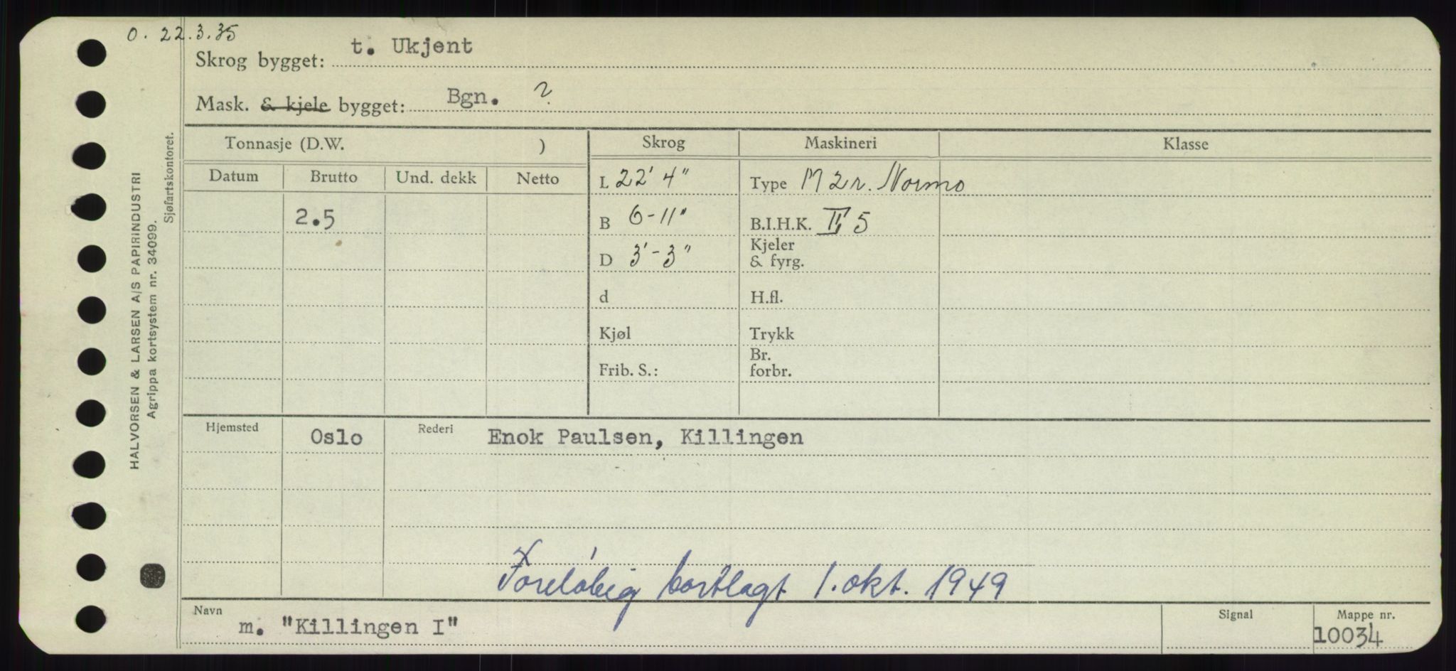 Sjøfartsdirektoratet med forløpere, Skipsmålingen, RA/S-1627/H/Hd/L0020: Fartøy, K-Kon, p. 221