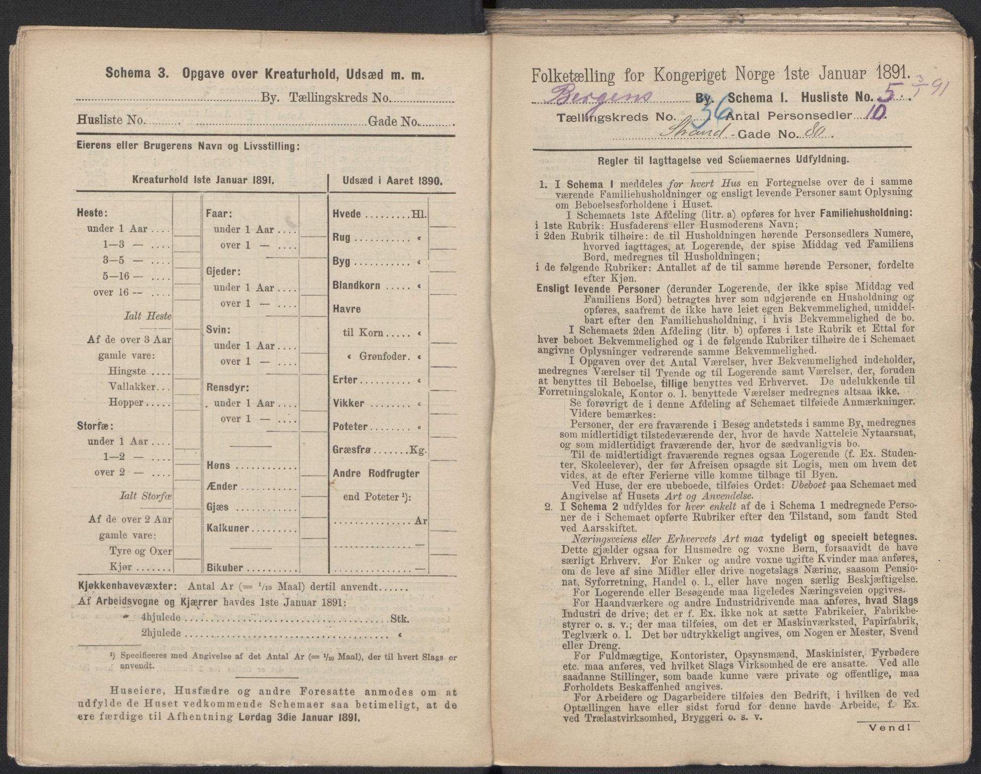 RA, 1891 Census for 1301 Bergen, 1891, p. 5791