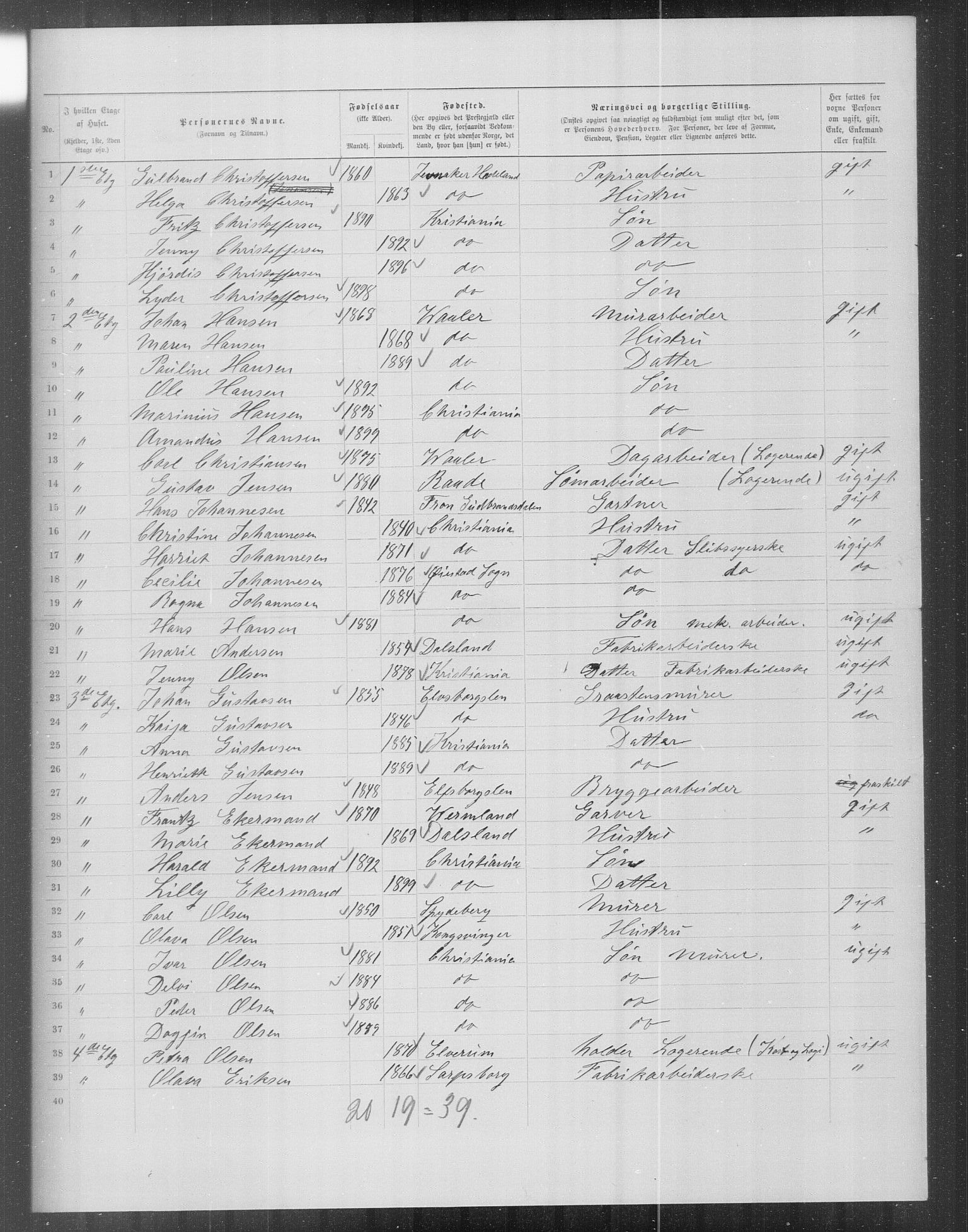 OBA, Municipal Census 1899 for Kristiania, 1899, p. 16546