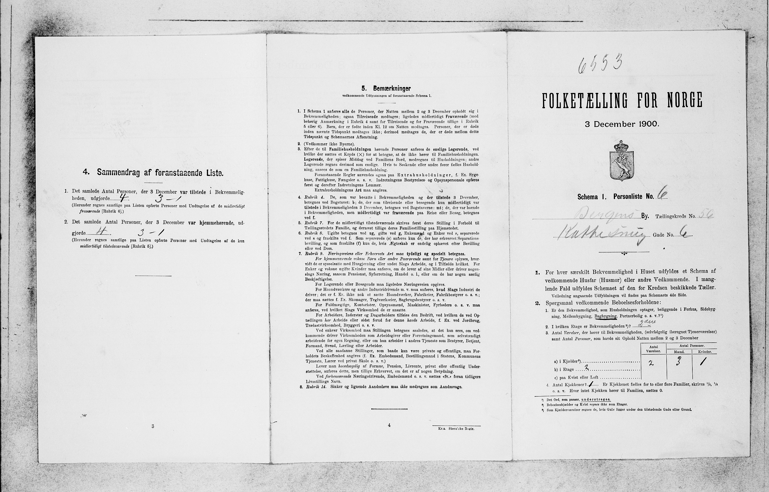 SAB, 1900 census for Bergen, 1900, p. 11431