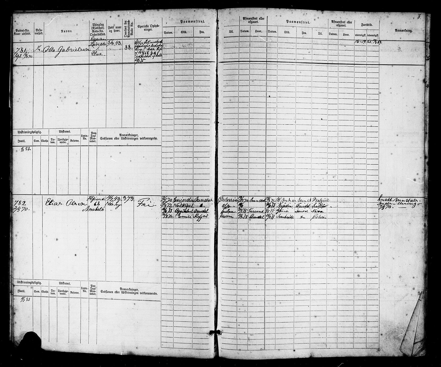 Flekkefjord mønstringskrets, AV/SAK-2031-0018/F/Fb/L0009: Hovedrulle nr 771-1533, Æ-6, 1868-1900, p. 7