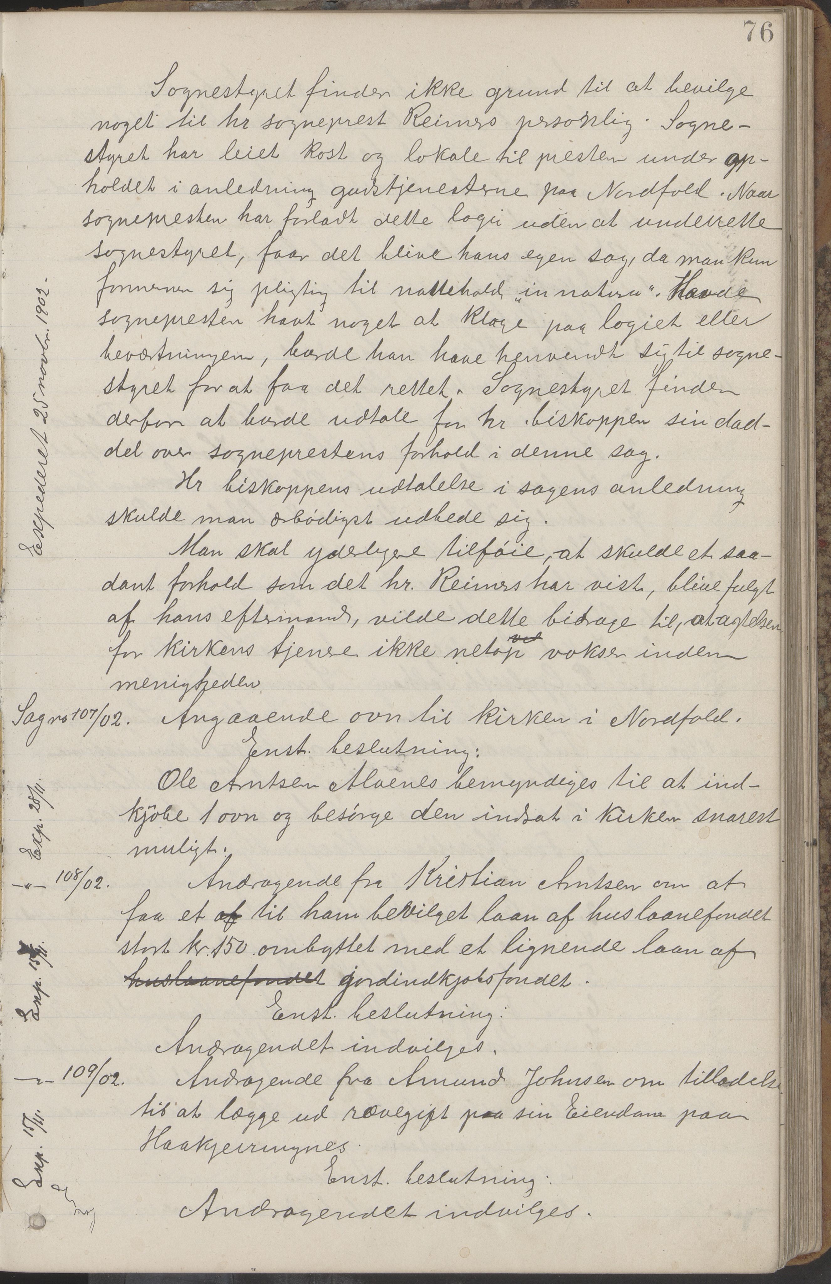 Kjerringøy kommune. Formannskapet, AIN/K-18441.150/A/Aa/L0002: Forhandlingsprotokoll Norfolden- Kjerringø formanskap, 1900-1911