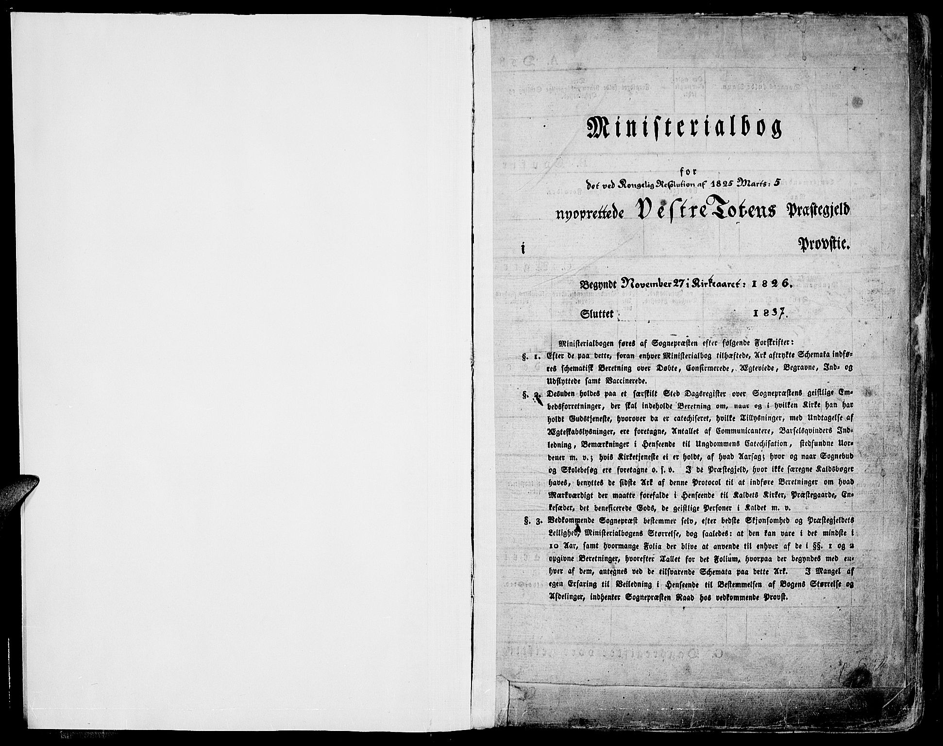 Vestre Toten prestekontor, SAH/PREST-108/H/Ha/Haa/L0002: Parish register (official) no. 2, 1825-1837