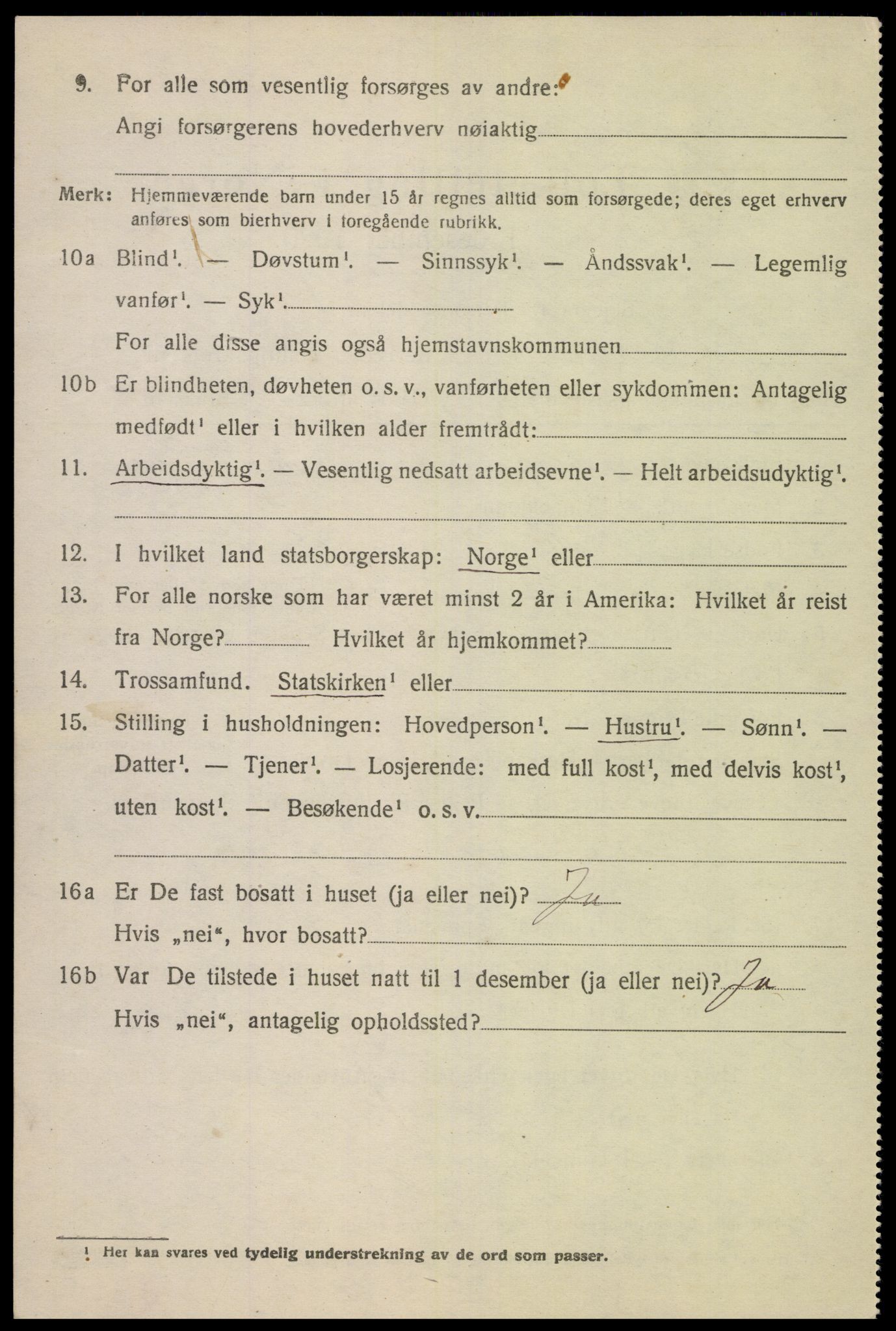 SAK, 1920 census for Kvås, 1920, p. 1305