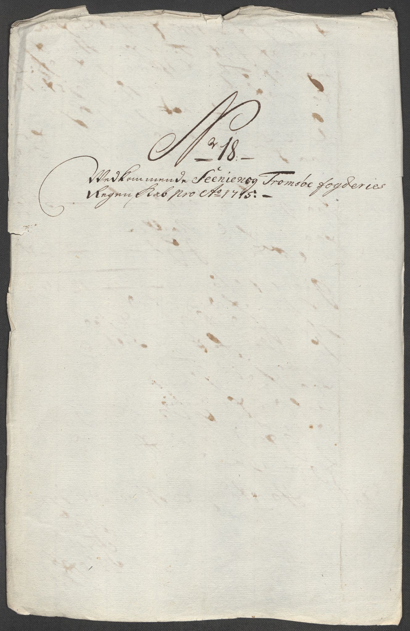 Rentekammeret inntil 1814, Reviderte regnskaper, Fogderegnskap, AV/RA-EA-4092/R68/L4761: Fogderegnskap Senja og Troms, 1715, p. 123