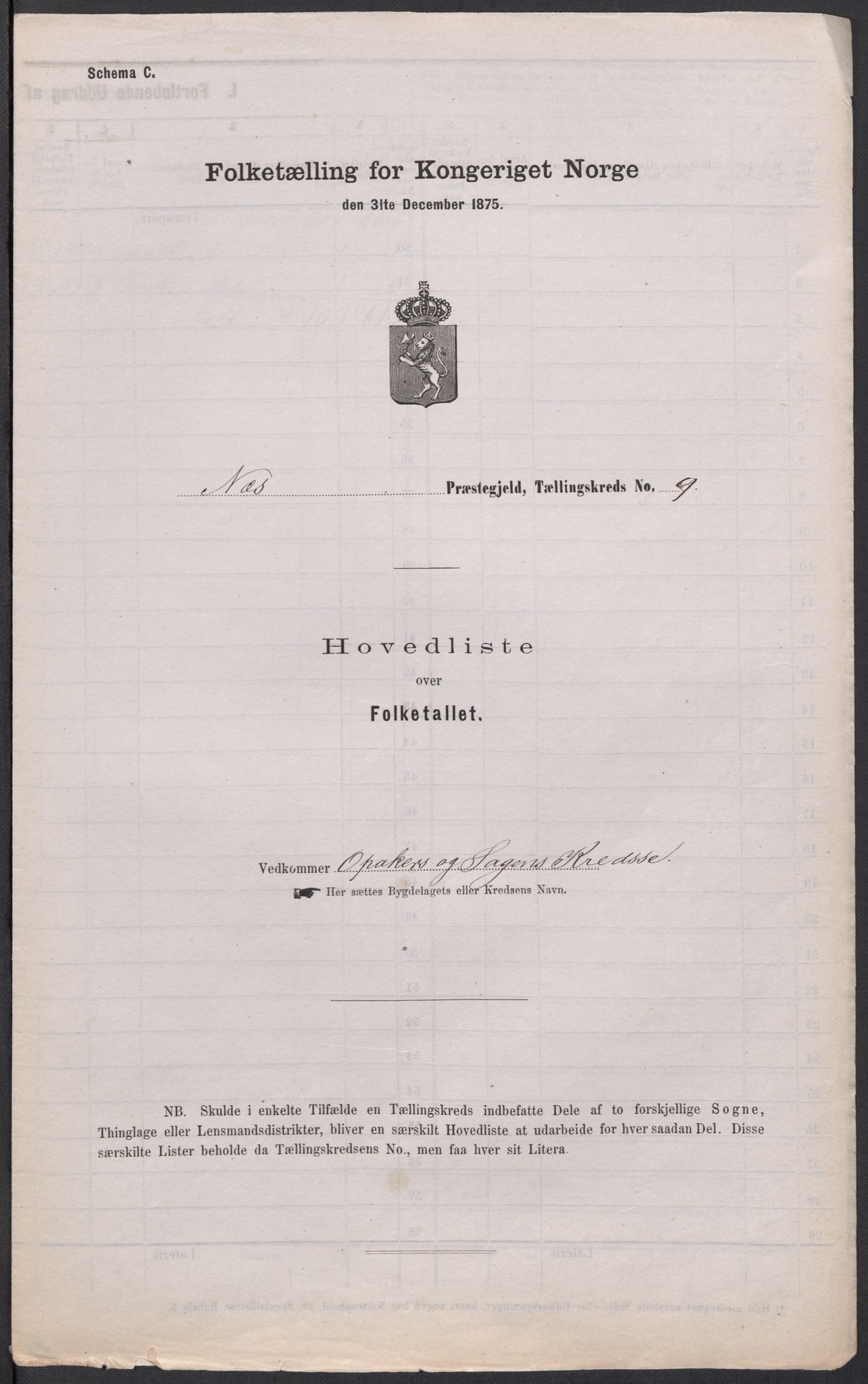 RA, 1875 census for 0236P Nes, 1875, p. 37