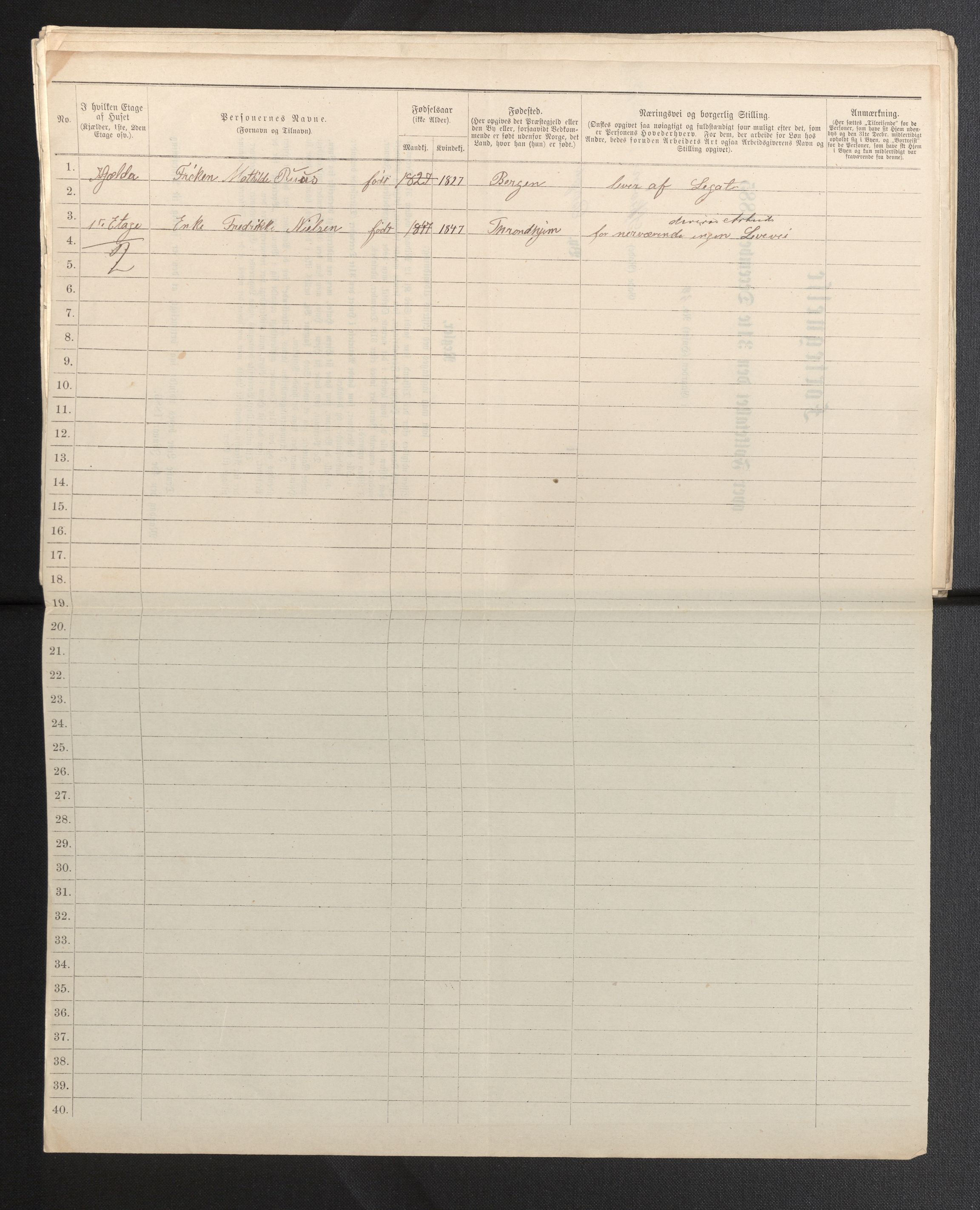 SAB, 1885 census for 1301 Bergen, 1885, p. 5686