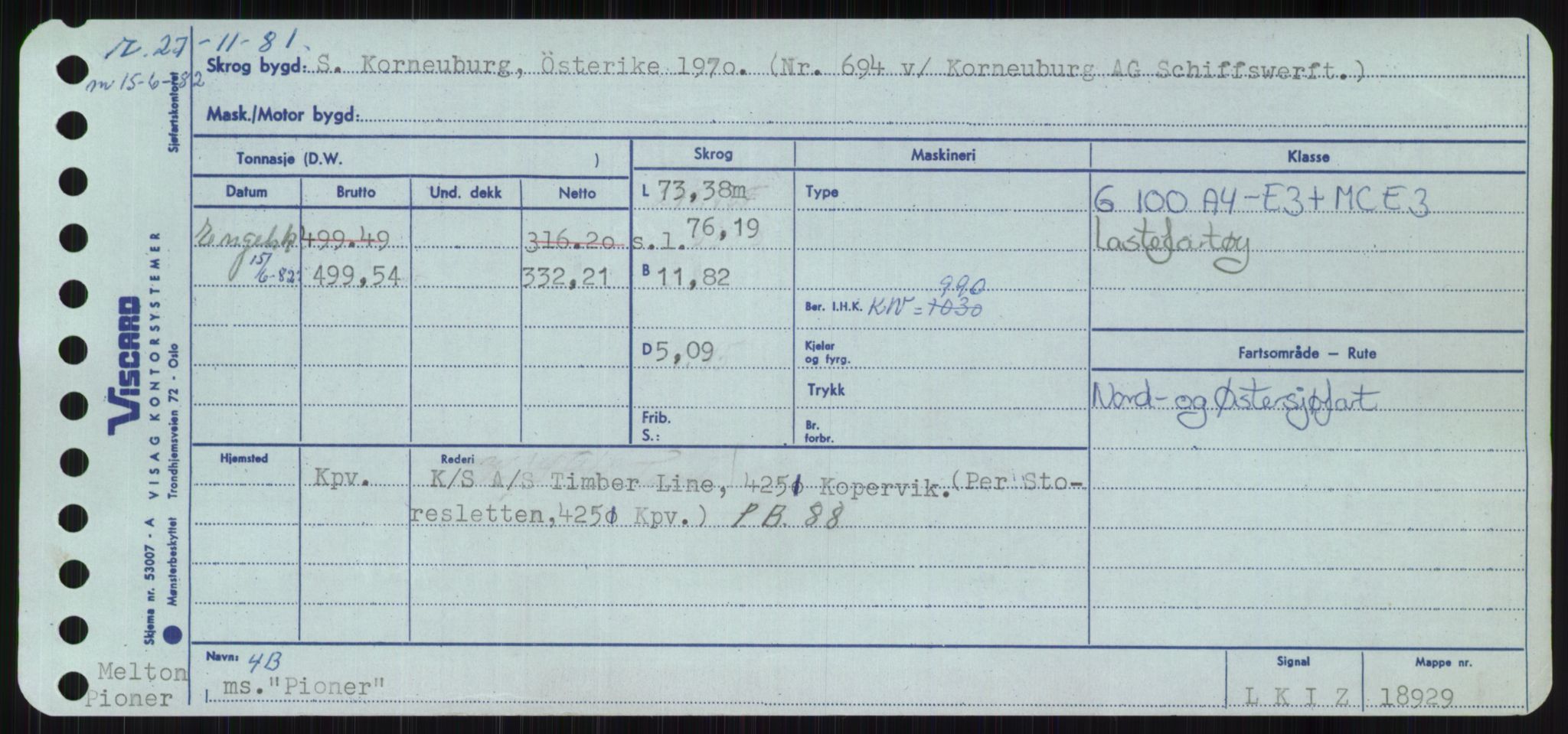 Sjøfartsdirektoratet med forløpere, Skipsmålingen, AV/RA-S-1627/H/Ha/L0004/0002: Fartøy, Mas-R / Fartøy, Odin-R, p. 311