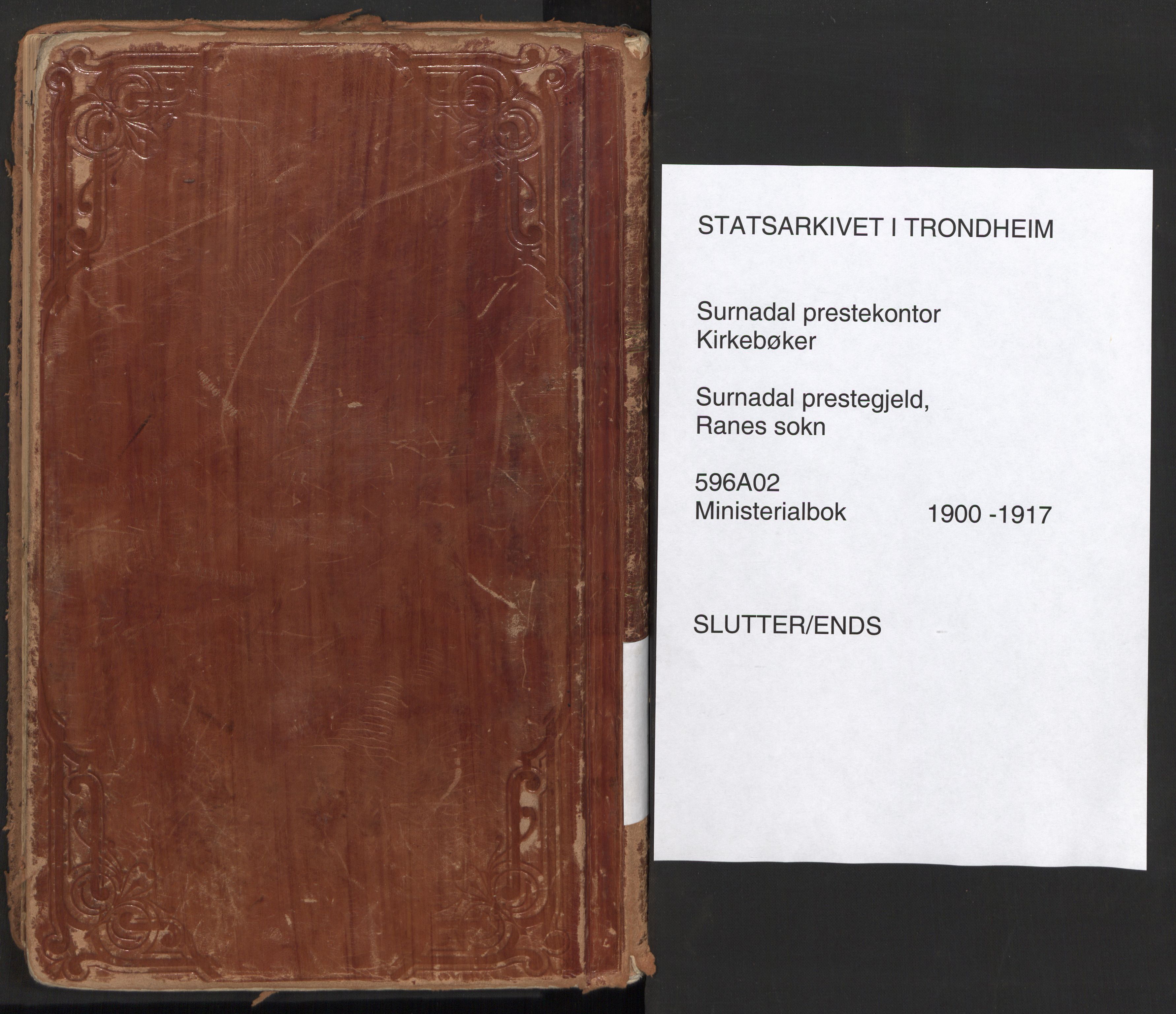 Ministerialprotokoller, klokkerbøker og fødselsregistre - Møre og Romsdal, SAT/A-1454/596/L1057: Parish register (official) no. 596A02, 1900-1917