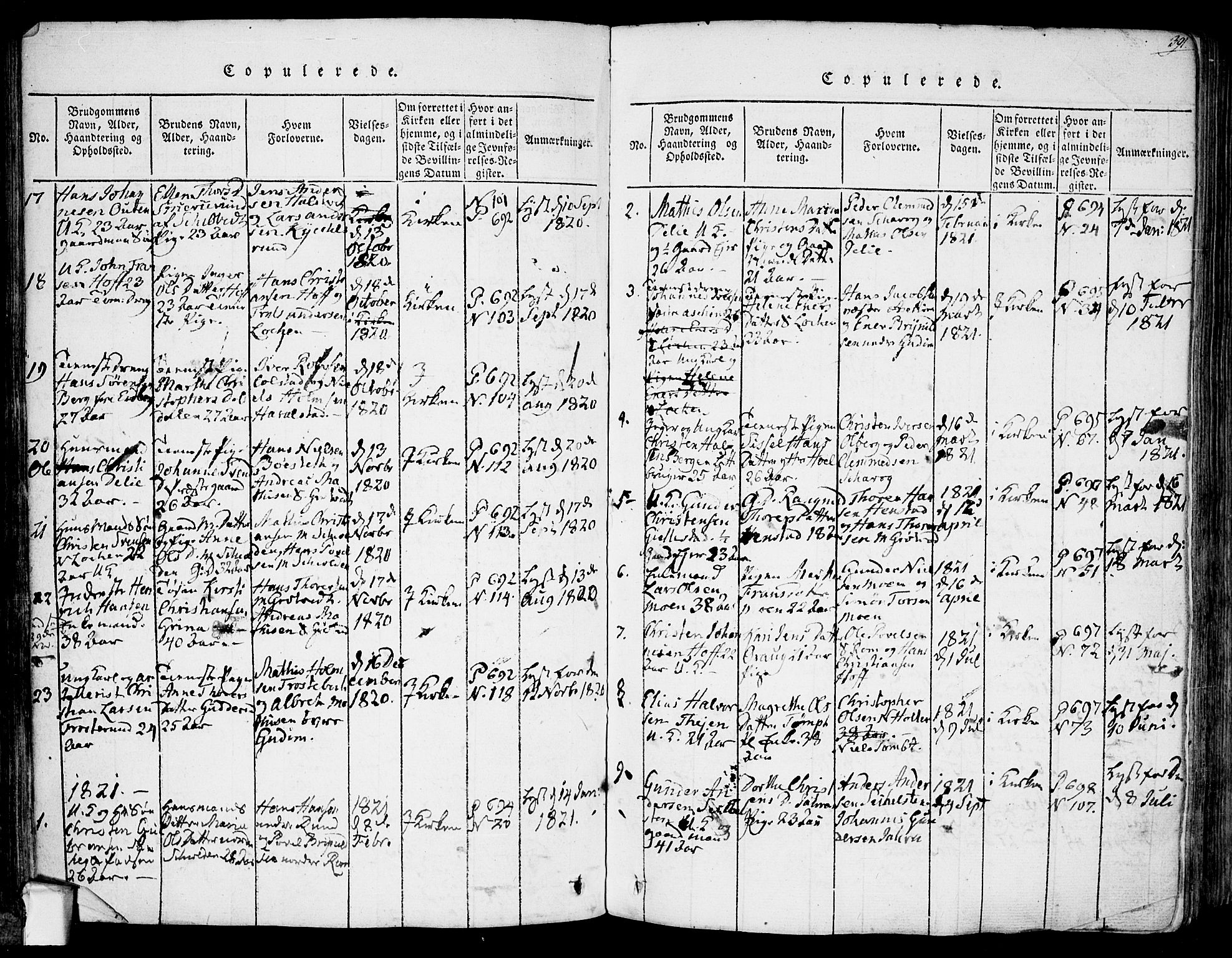Askim prestekontor Kirkebøker, SAO/A-10900/F/Fa/L0004: Parish register (official) no. 4, 1817-1846, p. 390-391