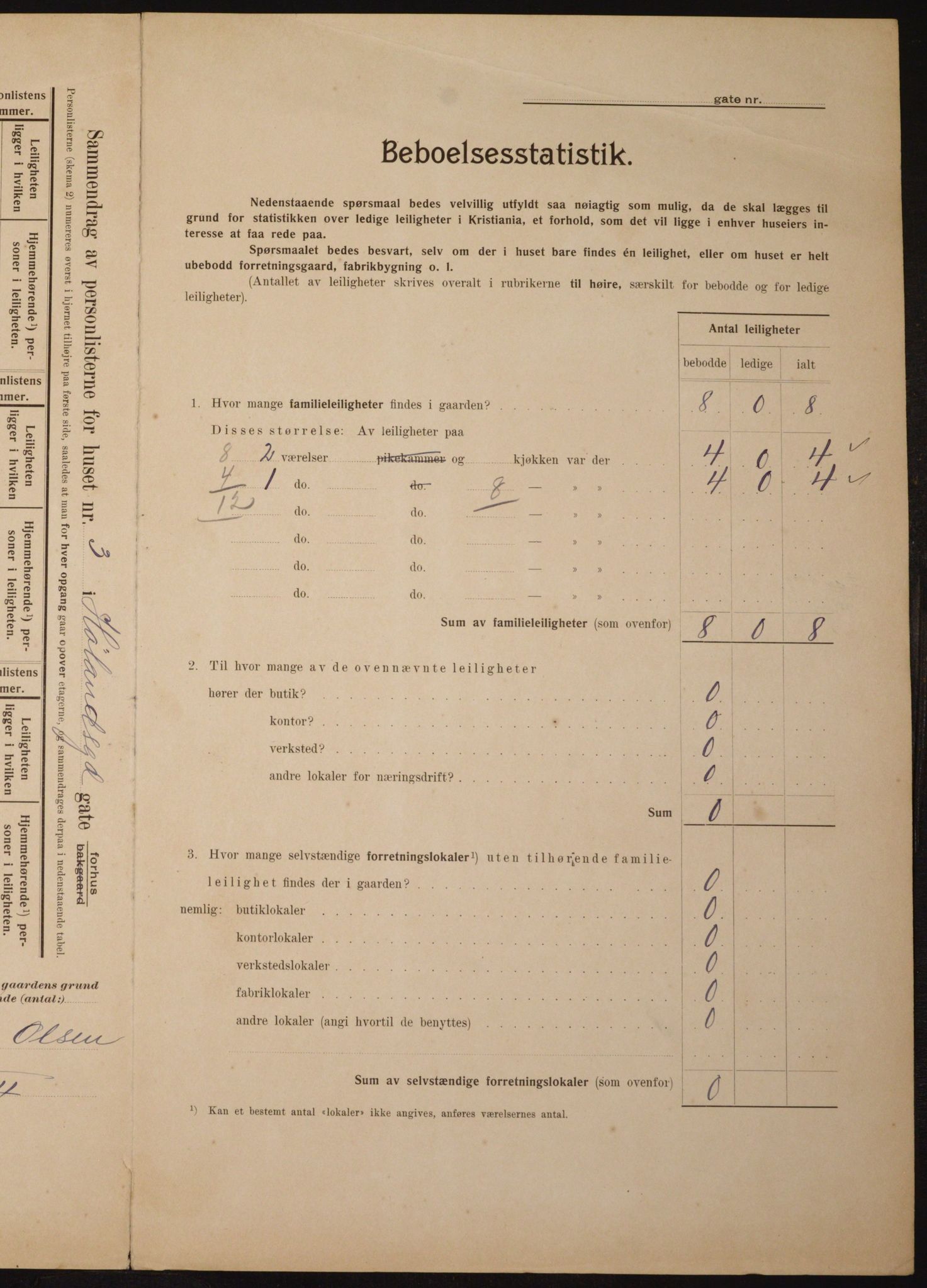 OBA, Municipal Census 1910 for Kristiania, 1910, p. 41446