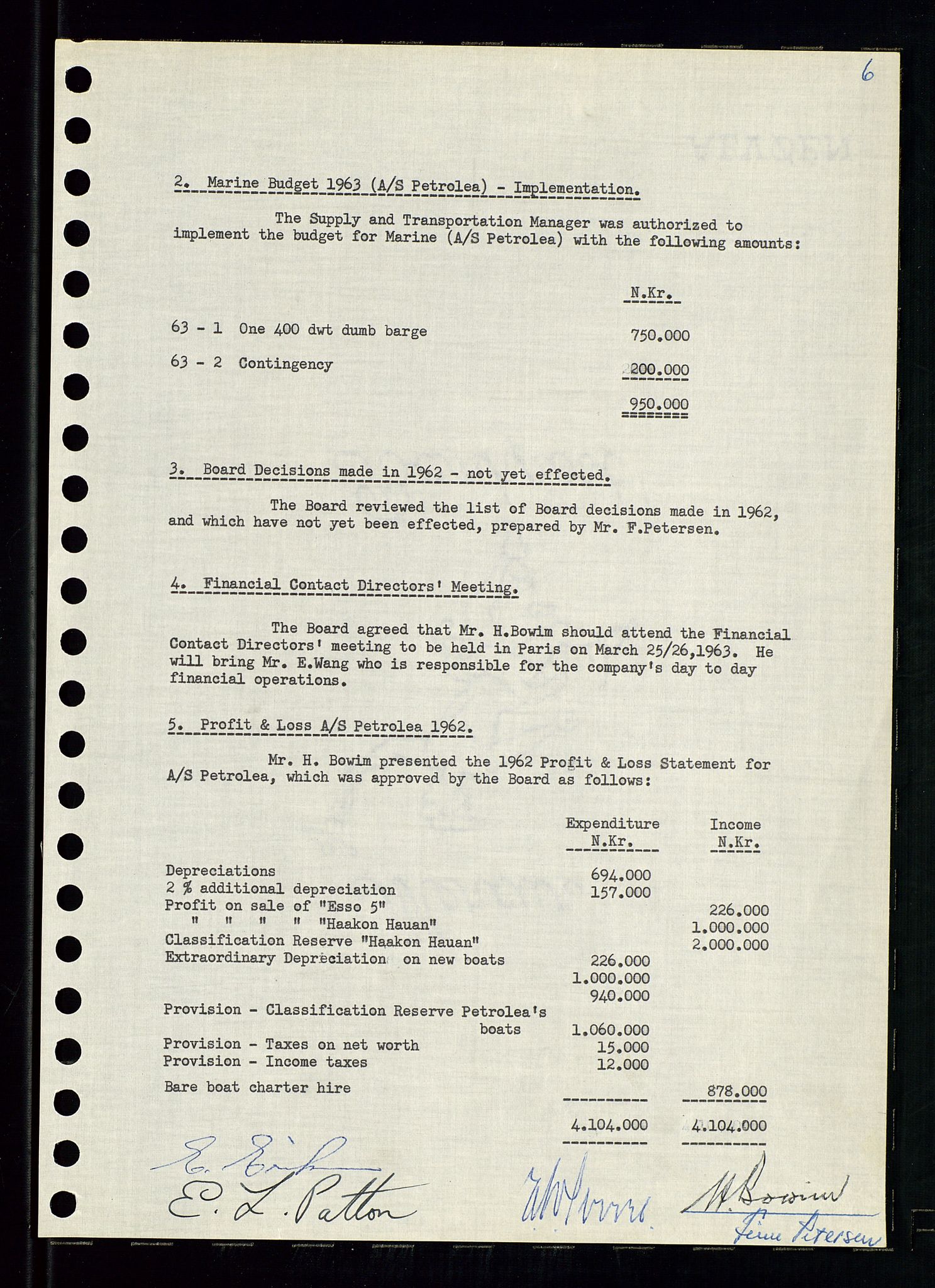 Pa 0982 - Esso Norge A/S, SAST/A-100448/A/Aa/L0001/0004: Den administrerende direksjon Board minutes (styrereferater) / Den administrerende direksjon Board minutes (styrereferater), 1963-1964, p. 256