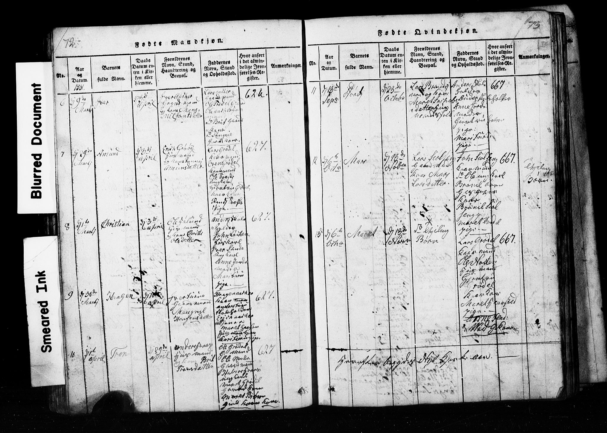 Ministerialprotokoller, klokkerbøker og fødselsregistre - Møre og Romsdal, AV/SAT-A-1454/590/L1016: Parish register (copy) no. 590C01, 1819-1838, p. 72-73