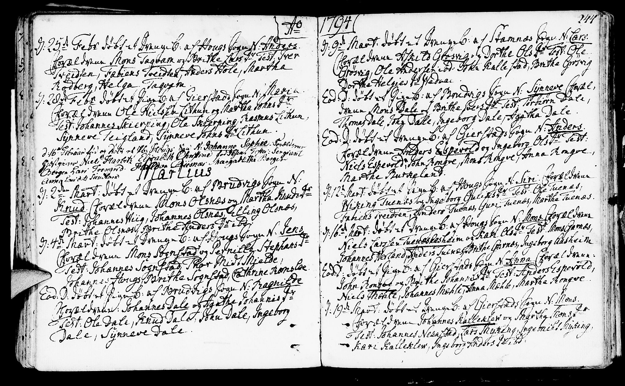 Haus sokneprestembete, AV/SAB-A-75601/H/Haa: Parish register (official) no. A 10, 1782-1796, p. 244