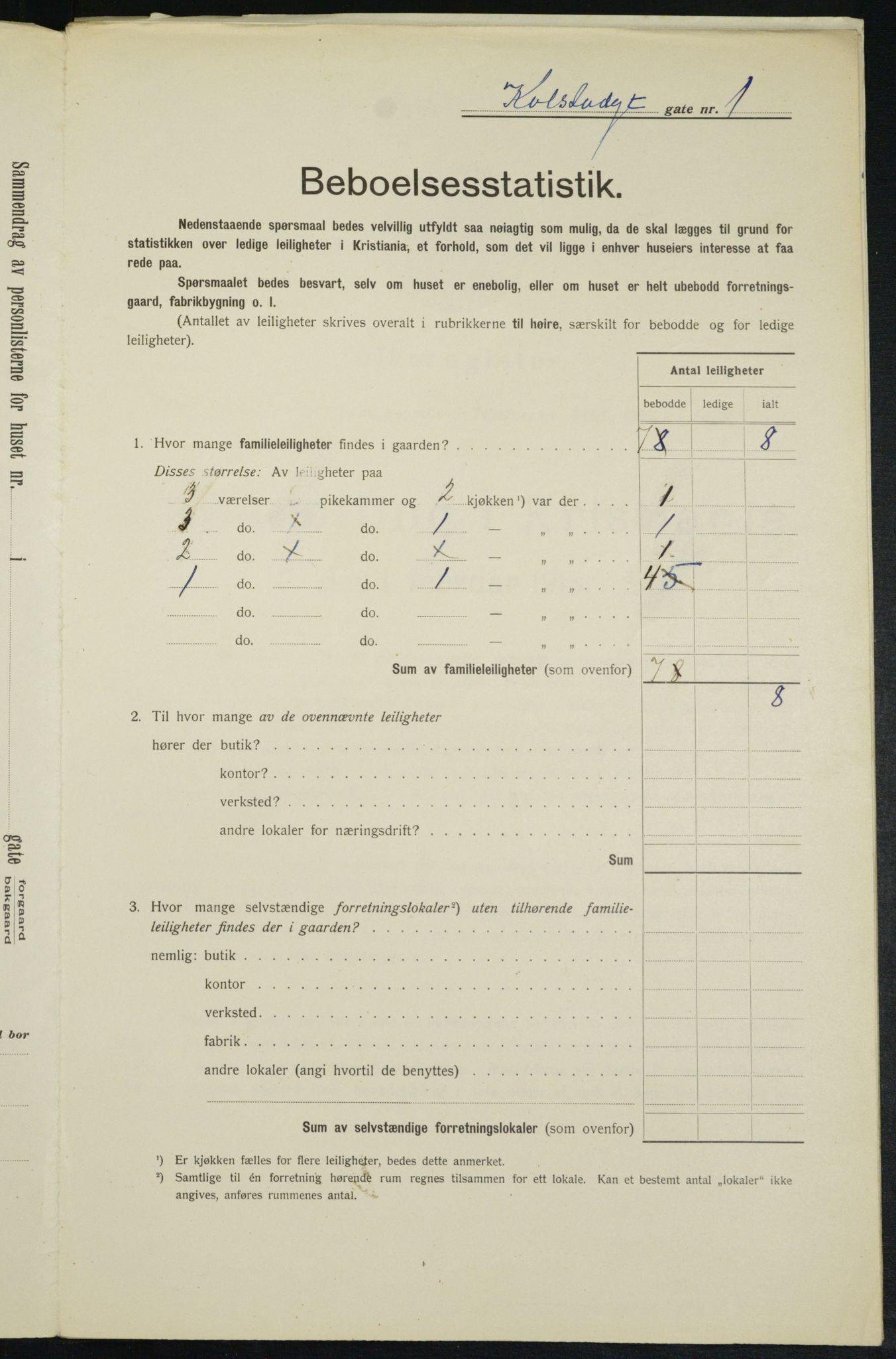 OBA, Municipal Census 1913 for Kristiania, 1913, p. 51880