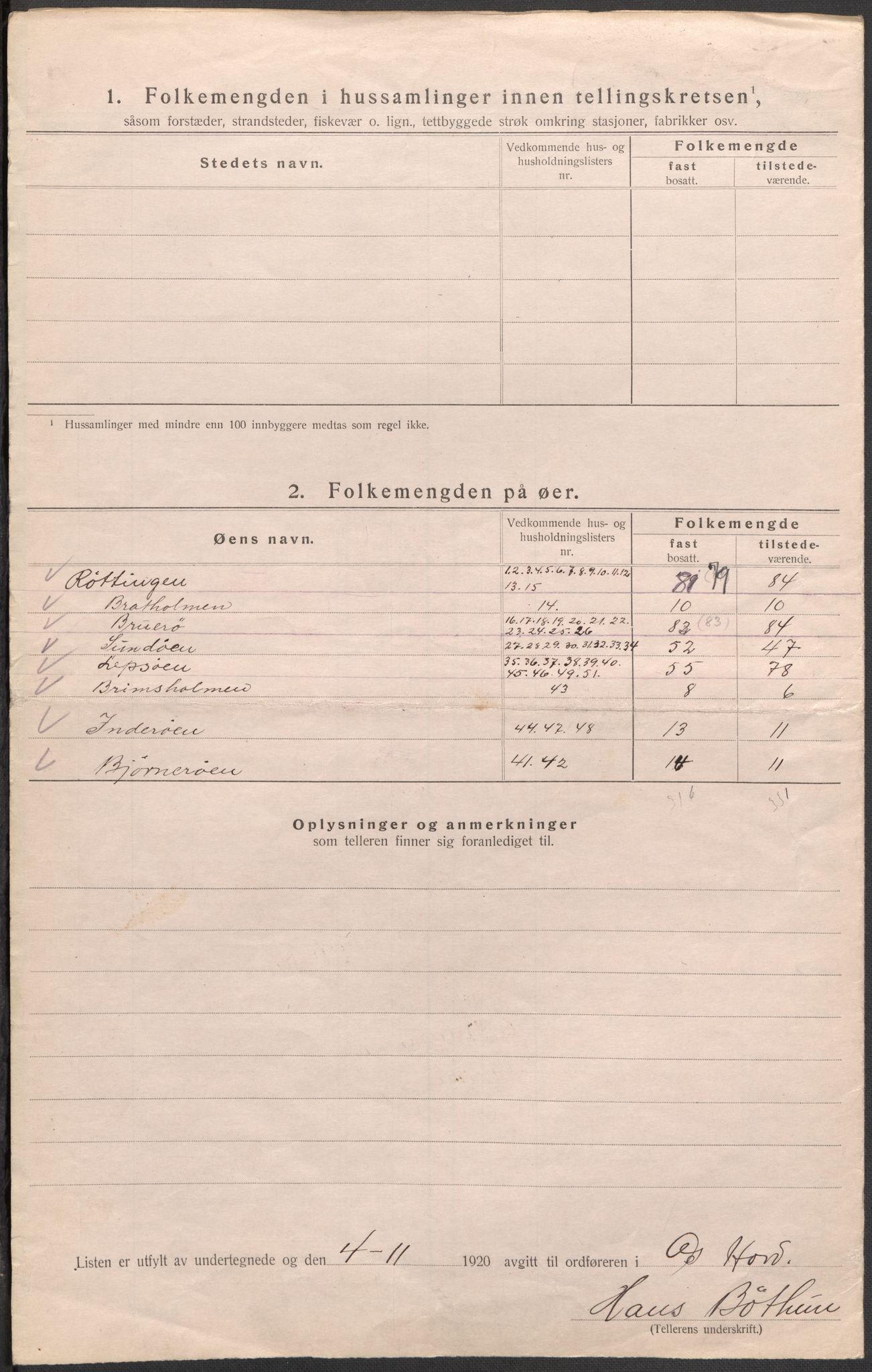 SAB, 1920 census for Os, 1920, p. 16