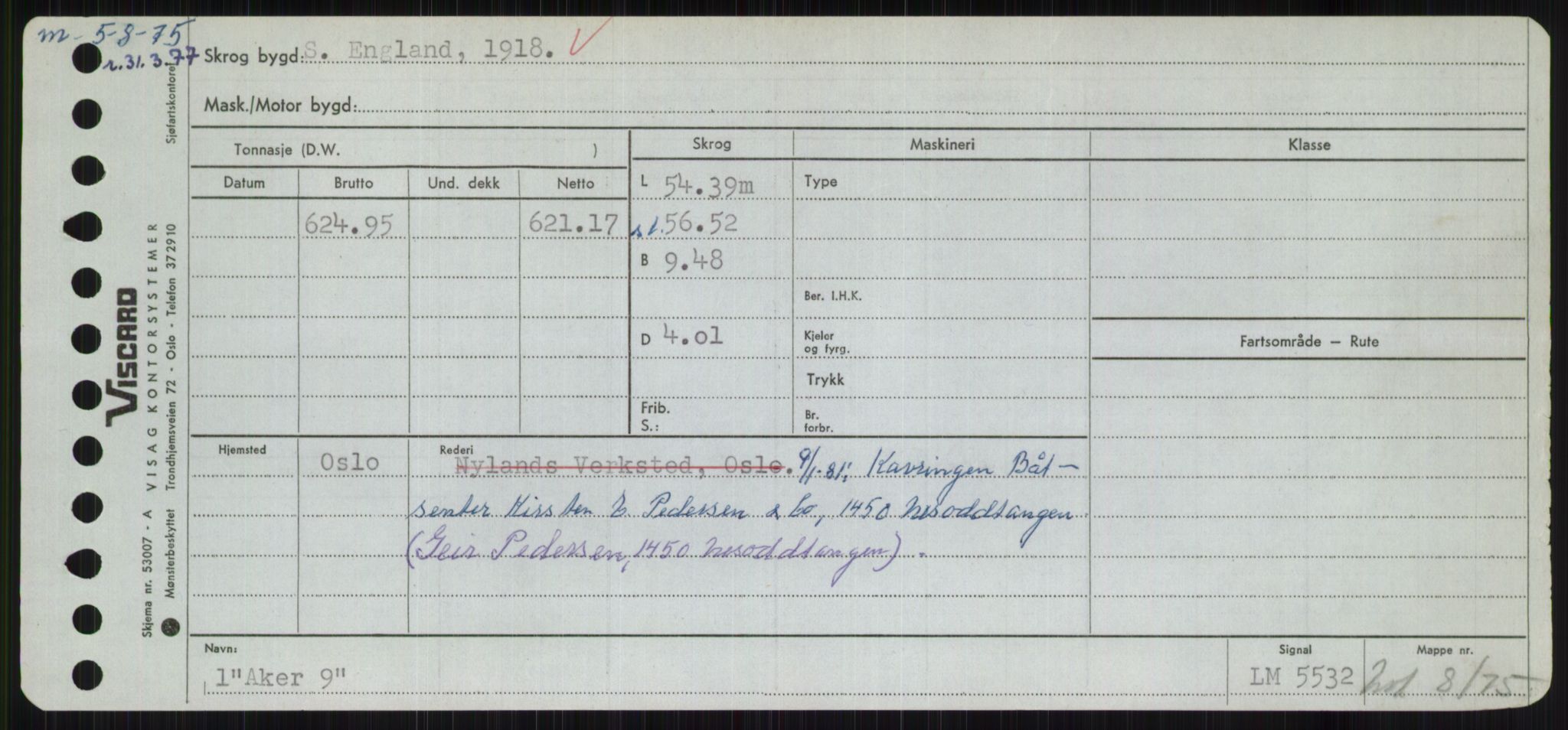 Sjøfartsdirektoratet med forløpere, Skipsmålingen, AV/RA-S-1627/H/Hc/L0001: Lektere, A-Y, p. 9