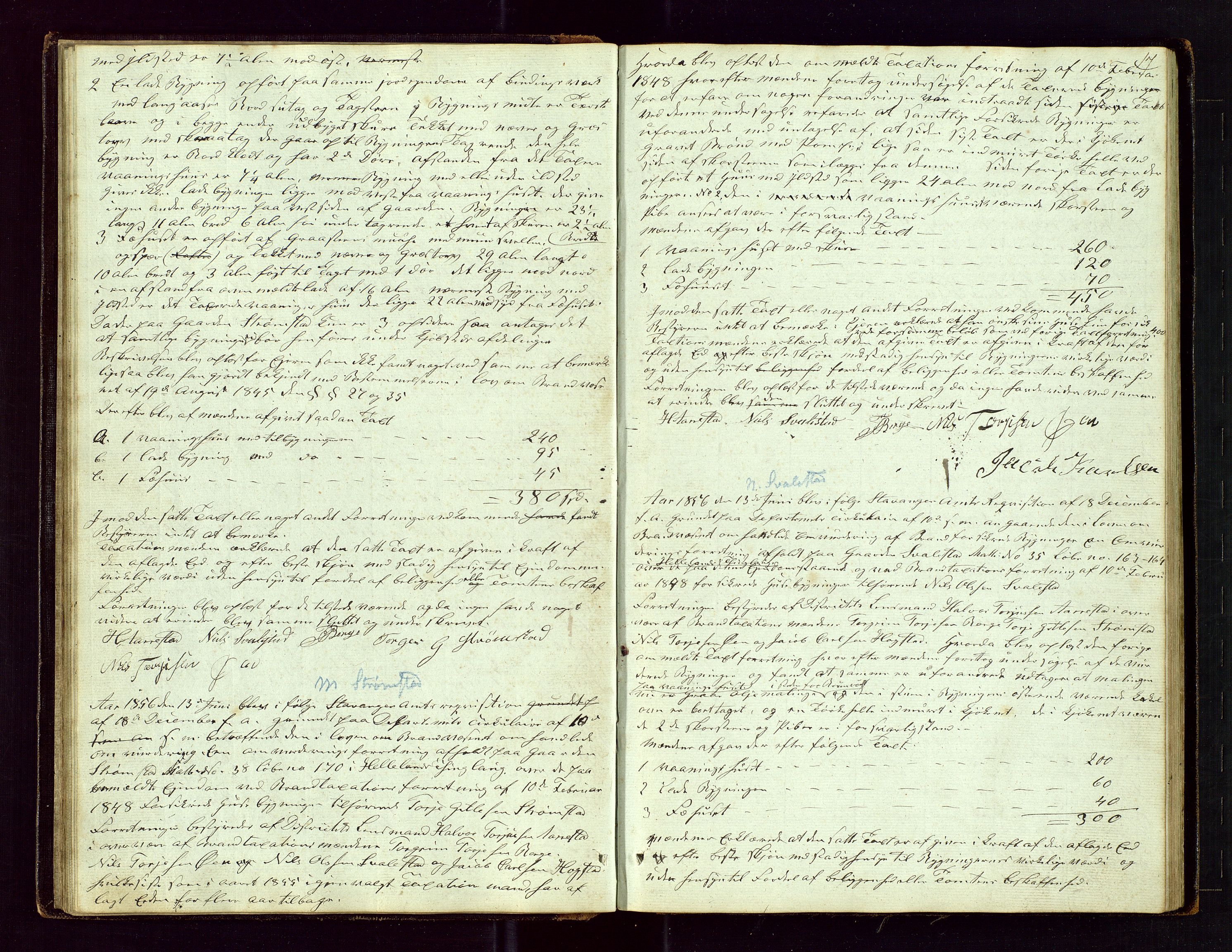 Helleland lensmannskontor, AV/SAST-A-100209/Goa/L0001: "Brandtaxations-Protocol for Hetlands Thinglag", 1847-1920, p. 16b-17a