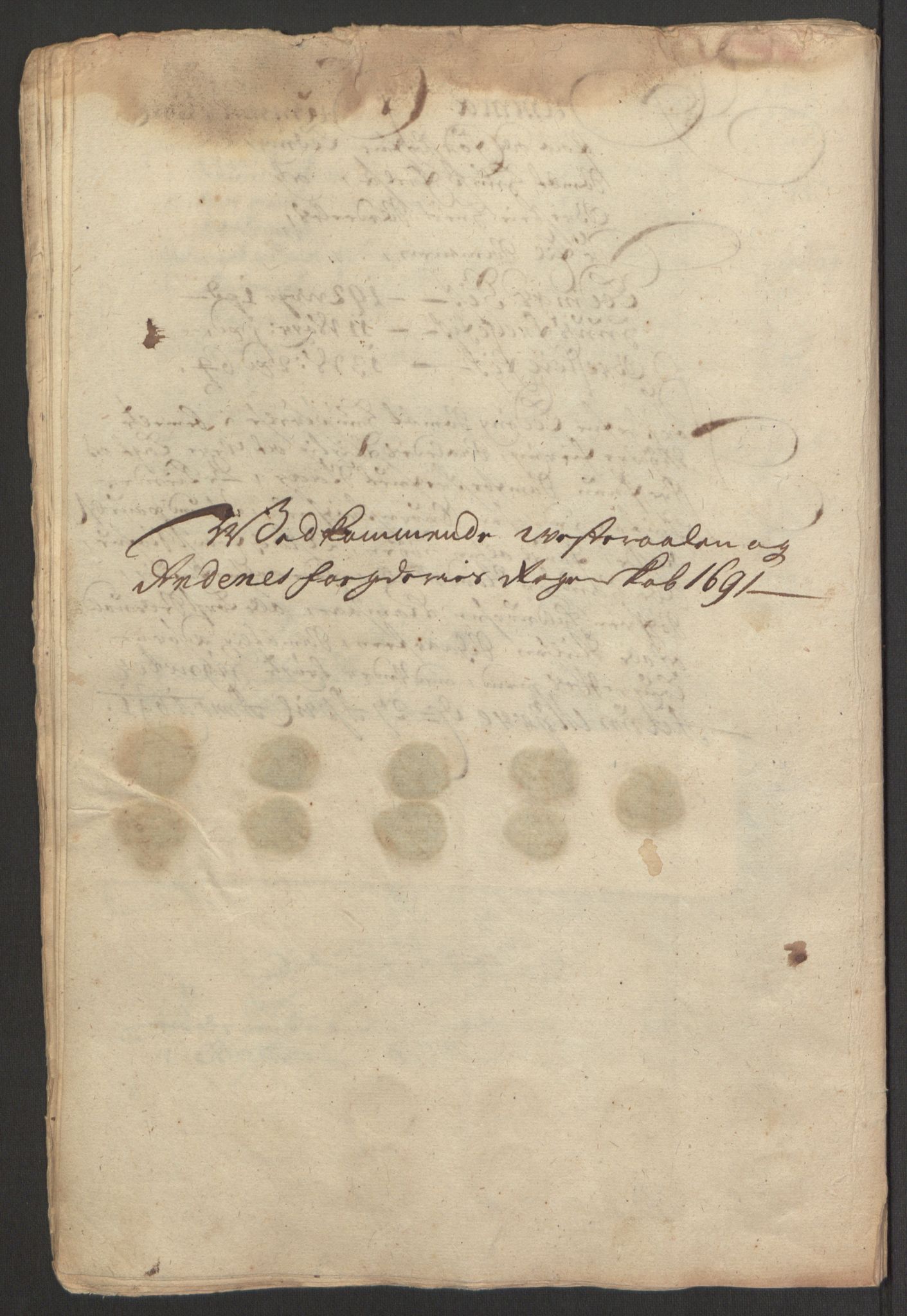 Rentekammeret inntil 1814, Reviderte regnskaper, Fogderegnskap, RA/EA-4092/R67/L4676: Fogderegnskap Vesterålen, Andenes og Lofoten, 1691-1693, p. 68