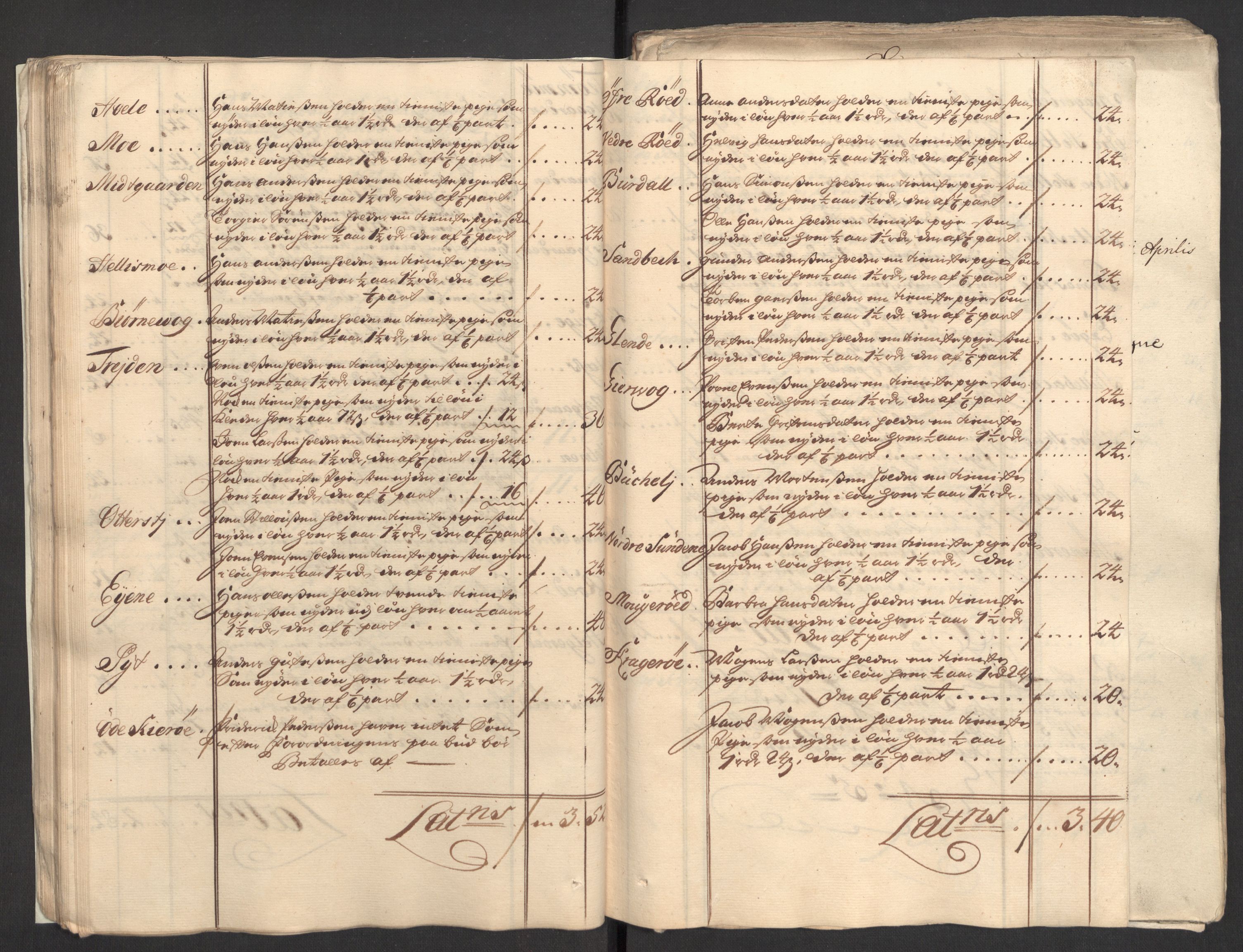 Rentekammeret inntil 1814, Reviderte regnskaper, Fogderegnskap, AV/RA-EA-4092/R33/L1982: Fogderegnskap Larvik grevskap, 1711, p. 46