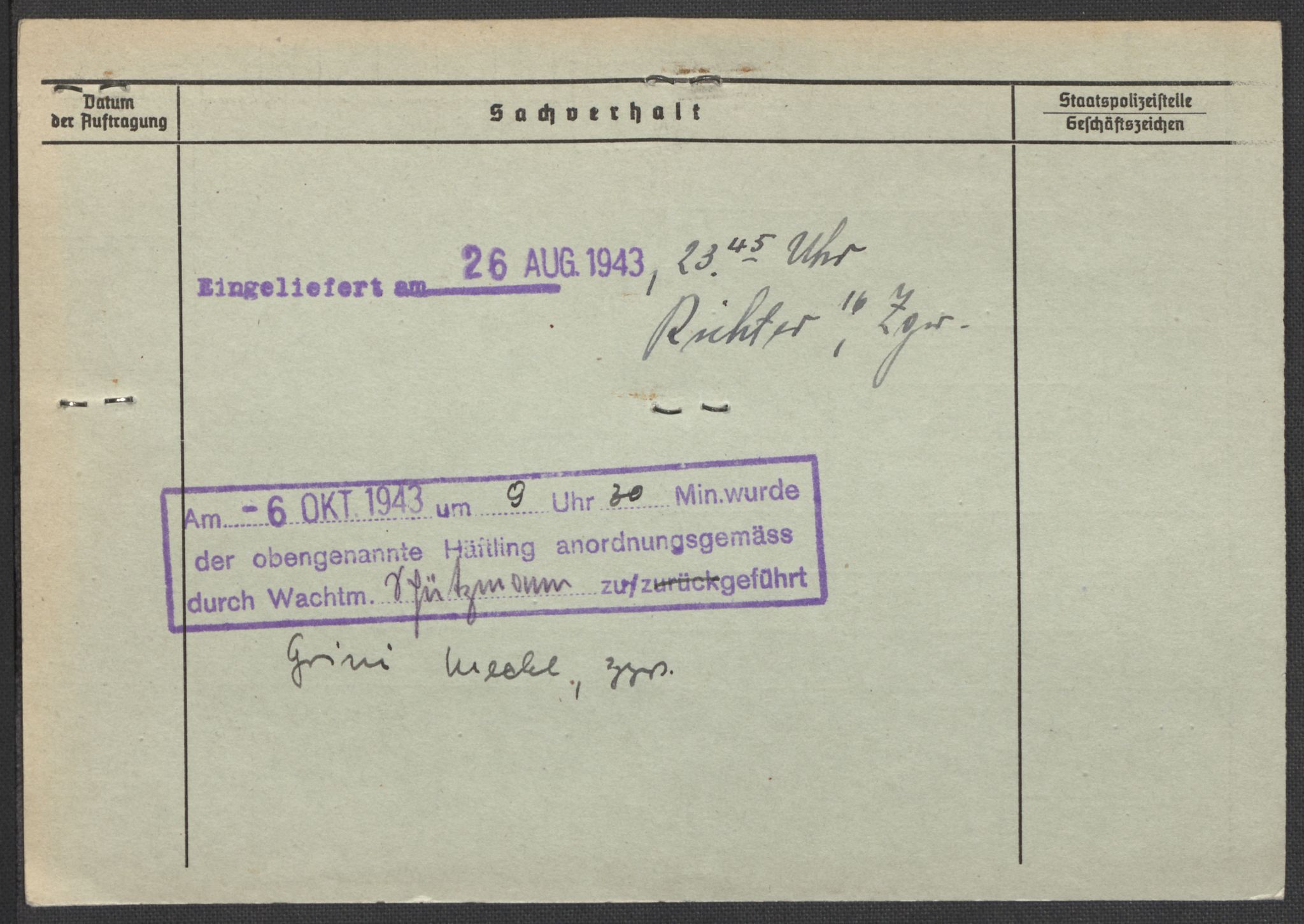 Befehlshaber der Sicherheitspolizei und des SD, AV/RA-RAFA-5969/E/Ea/Eaa/L0002: Register over norske fanger i Møllergata 19: Bj-Eng, 1940-1945, p. 1154