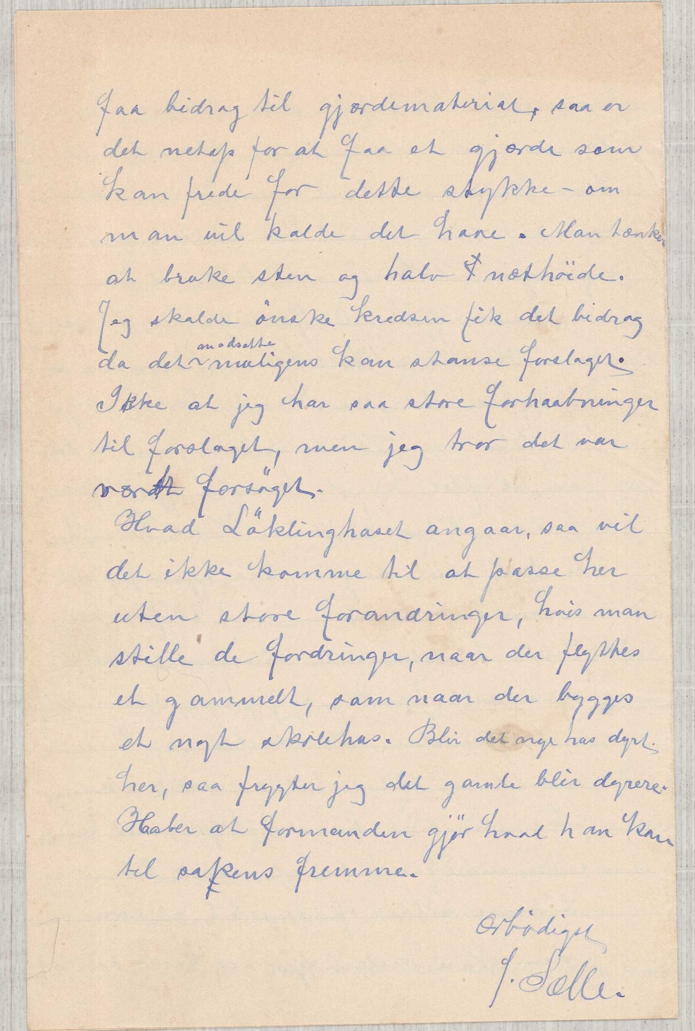 Finnaas kommune. Formannskapet, IKAH/1218a-021/D/Da/L0001/0008: Korrespondanse / saker / Bygging av Spissøy skulehus, 1909-1911, p. 7