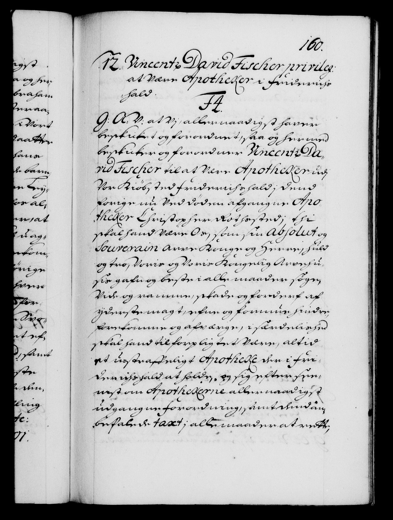 Danske Kanselli 1572-1799, RA/EA-3023/F/Fc/Fca/Fcaa/L0018: Norske registre, 1699-1703, p. 160a