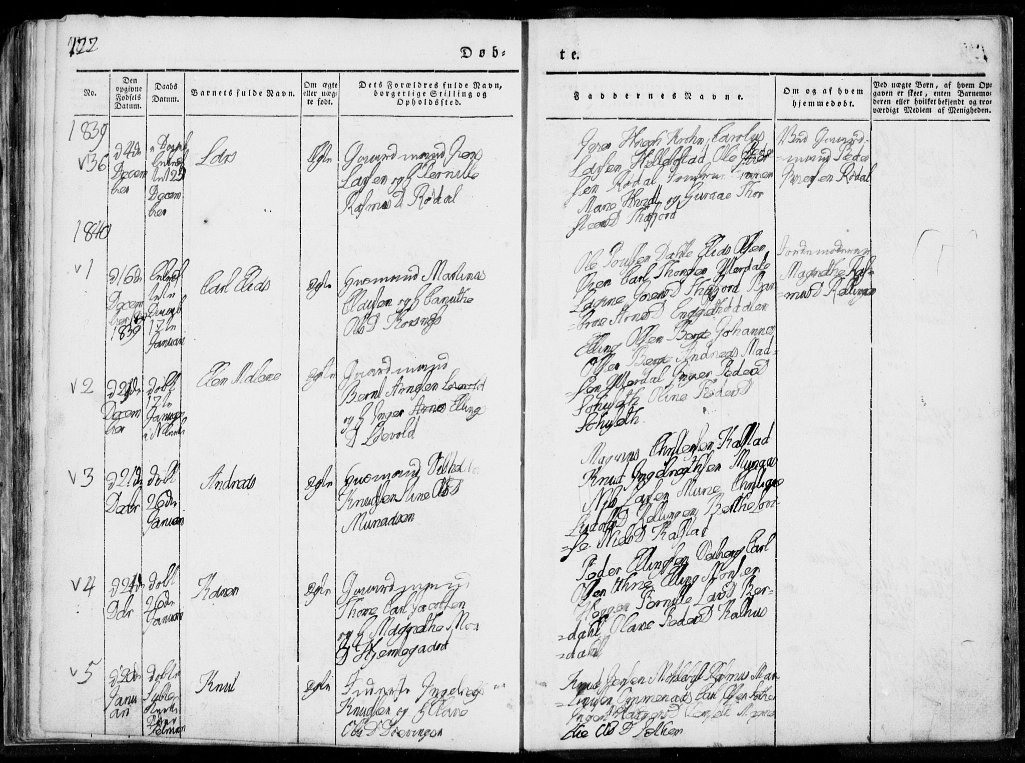 Ministerialprotokoller, klokkerbøker og fødselsregistre - Møre og Romsdal, SAT/A-1454/519/L0247: Parish register (official) no. 519A06, 1827-1846, p. 122