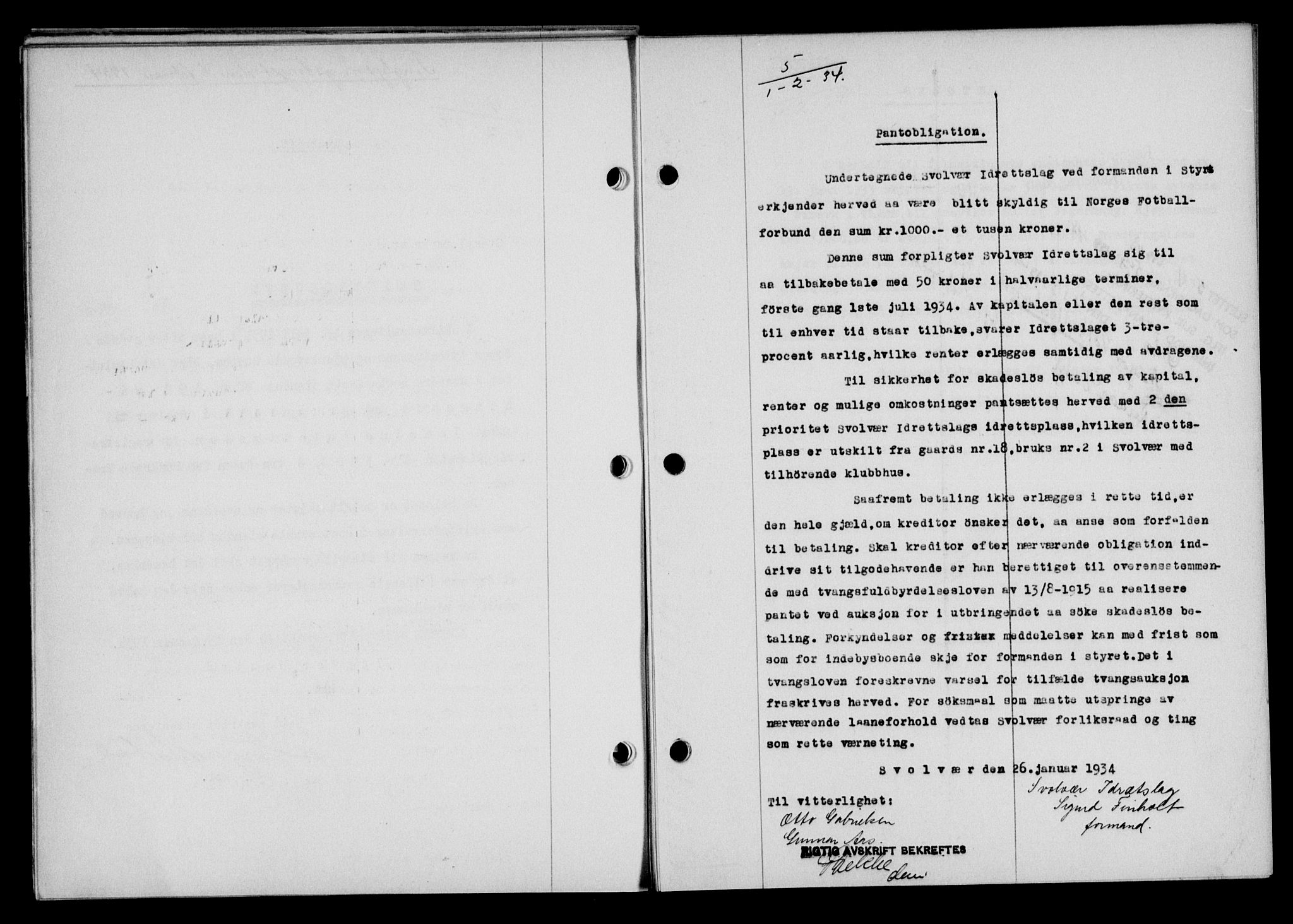 Lofoten sorenskriveri, SAT/A-0017/1/2/2C/L0029b: Mortgage book no. 29b, 1934-1934, Deed date: 01.02.1934