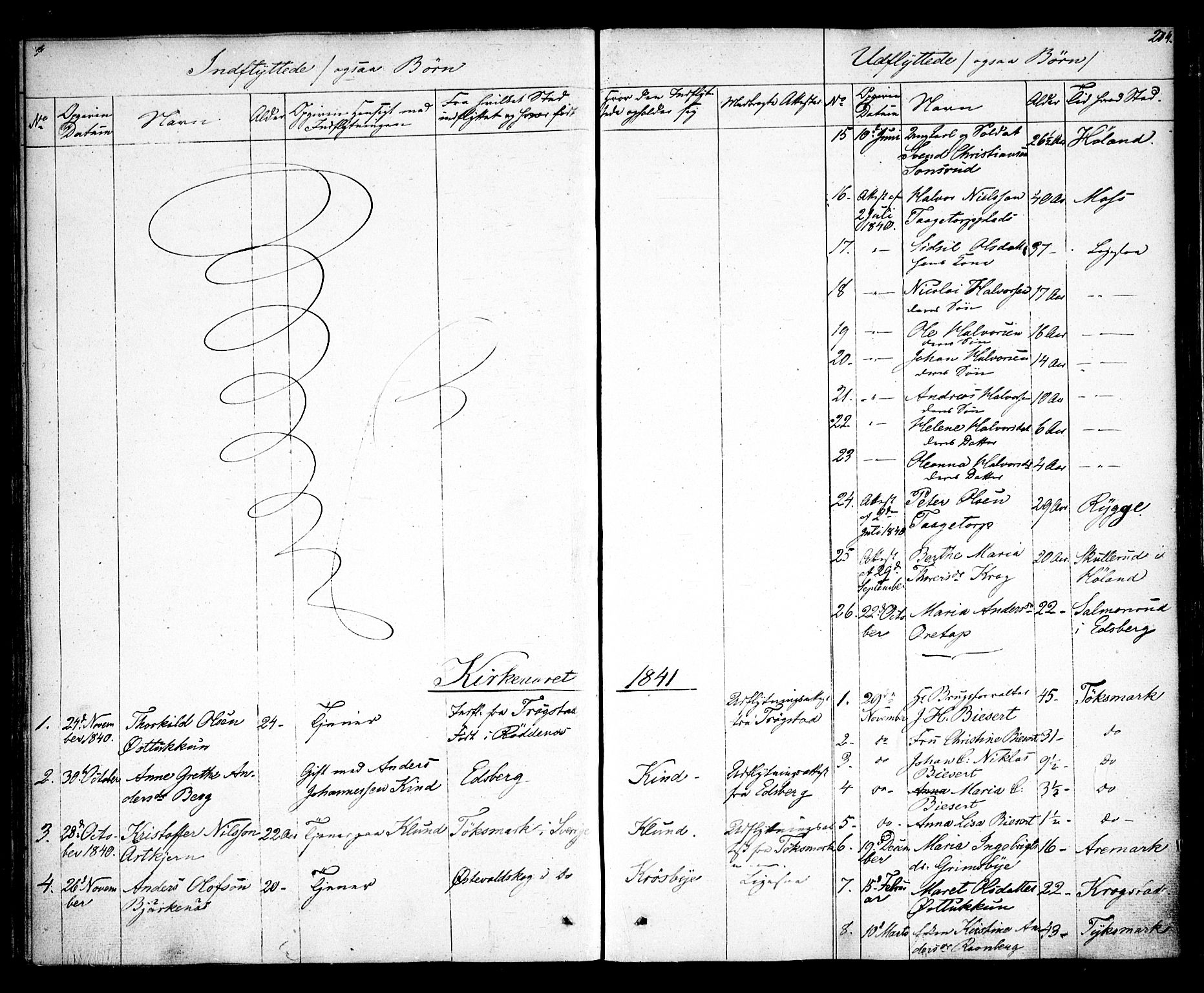 Rødenes prestekontor Kirkebøker, AV/SAO-A-2005/F/Fa/L0005: Parish register (official) no. I 5, 1838-1849, p. 204