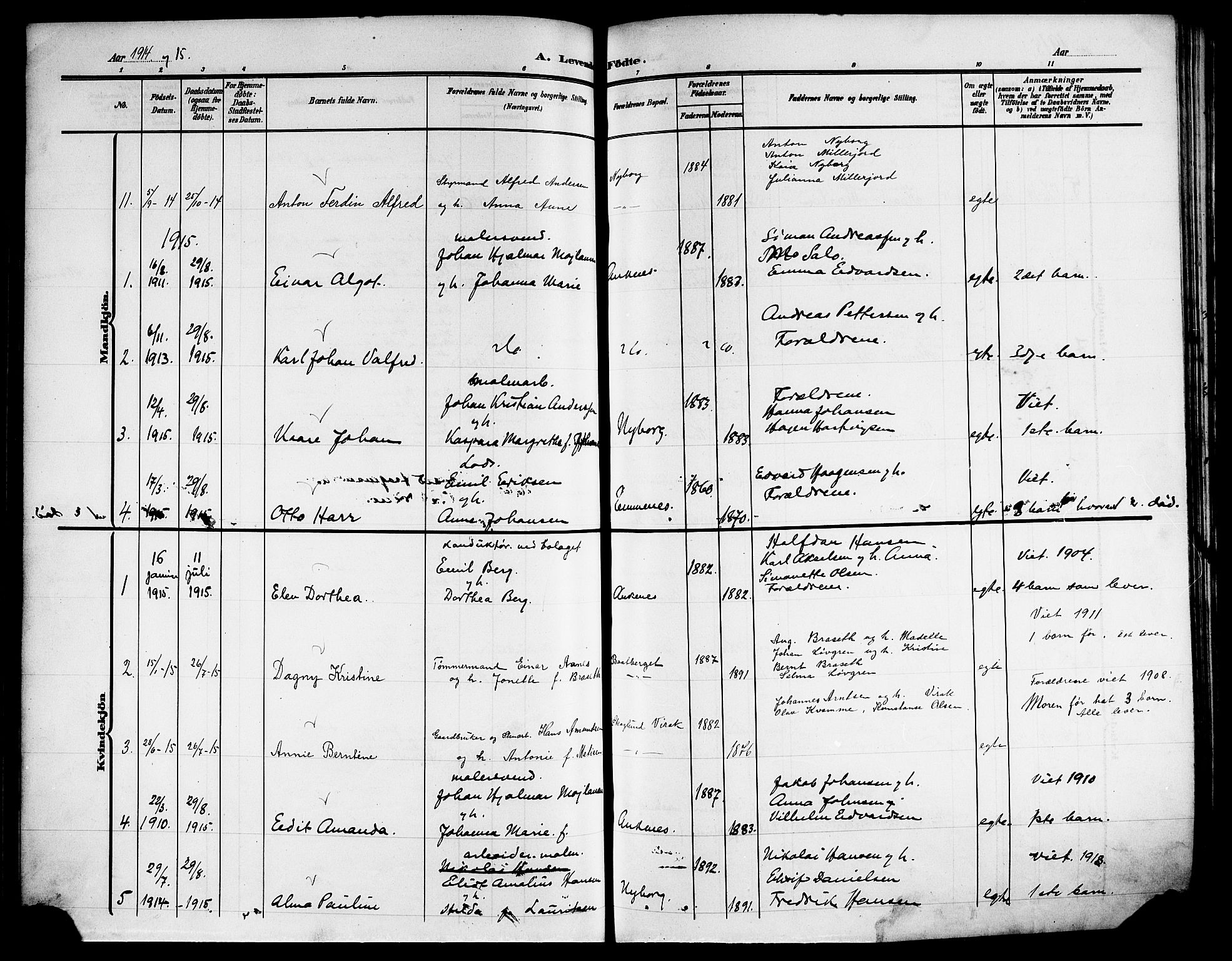 Ministerialprotokoller, klokkerbøker og fødselsregistre - Nordland, SAT/A-1459/866/L0954: Parish register (copy) no. 866C03, 1905-1923
