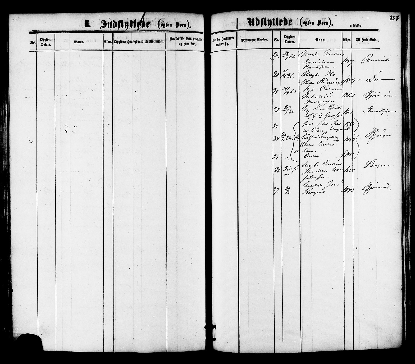 Ministerialprotokoller, klokkerbøker og fødselsregistre - Nord-Trøndelag, AV/SAT-A-1458/701/L0009: Parish register (official) no. 701A09 /1, 1864-1882, p. 358