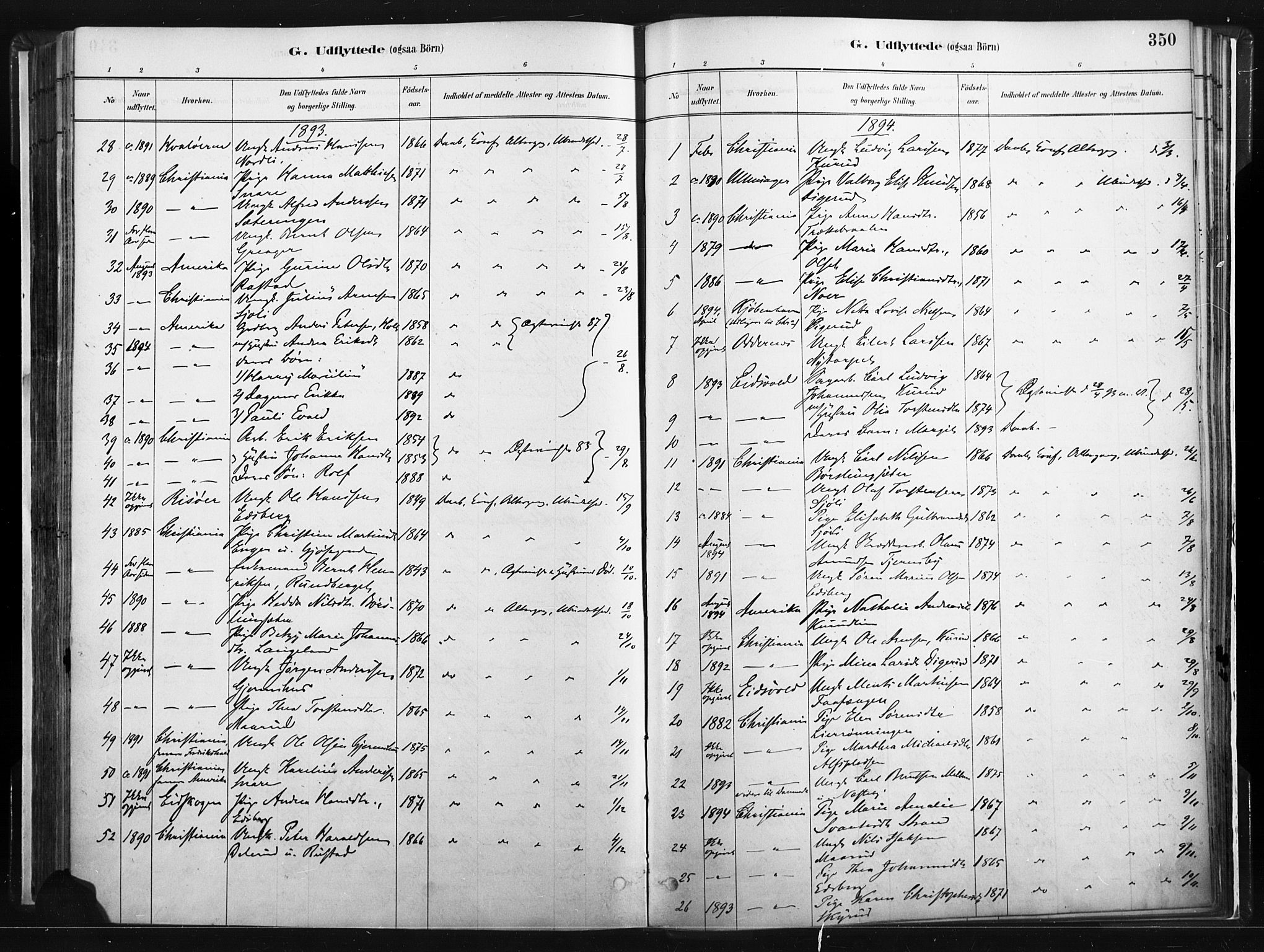 Vinger prestekontor, SAH/PREST-024/H/Ha/Haa/L0014: Parish register (official) no. 14, 1881-1900, p. 350