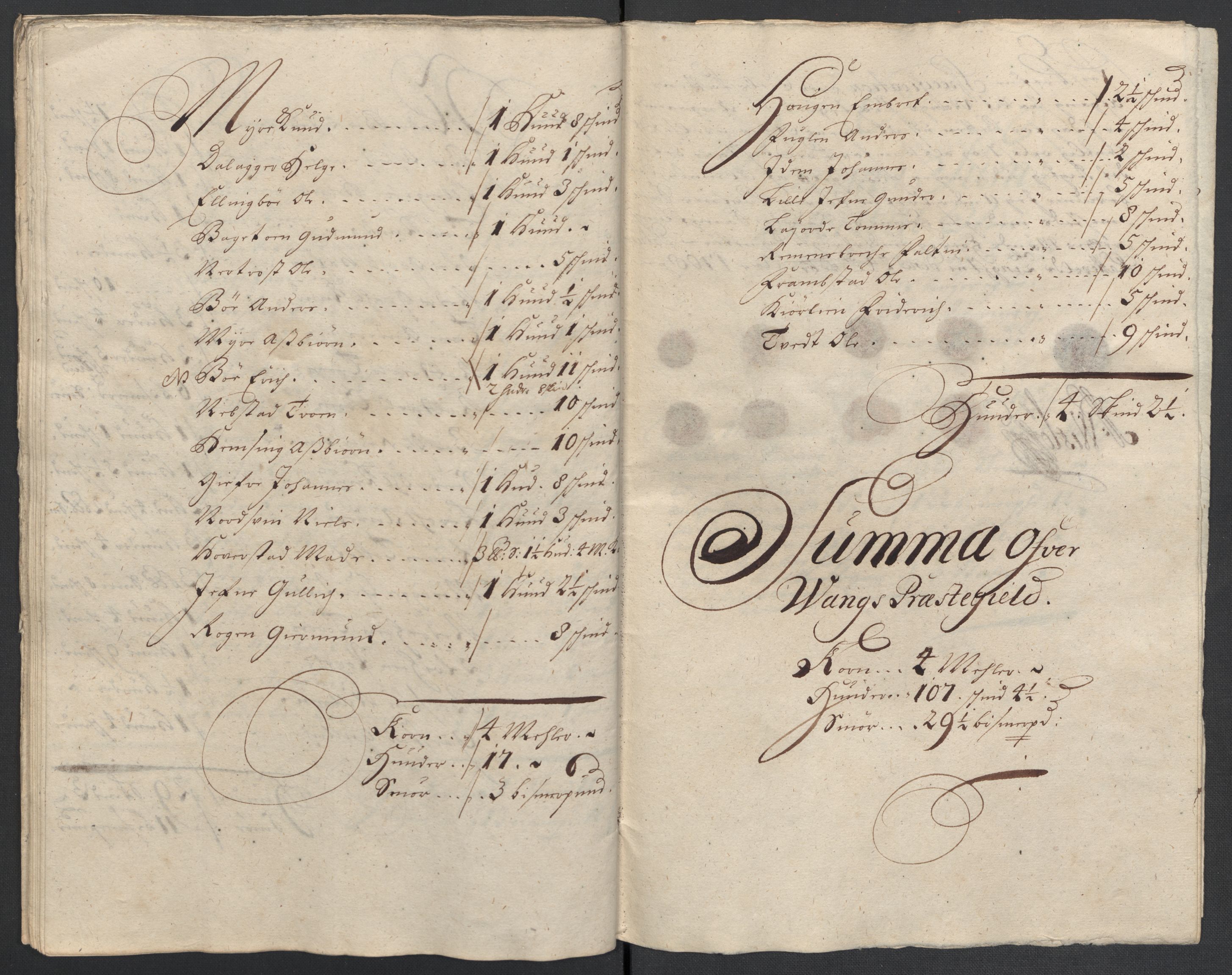 Rentekammeret inntil 1814, Reviderte regnskaper, Fogderegnskap, AV/RA-EA-4092/R18/L1305: Fogderegnskap Hadeland, Toten og Valdres, 1707-1708, p. 382