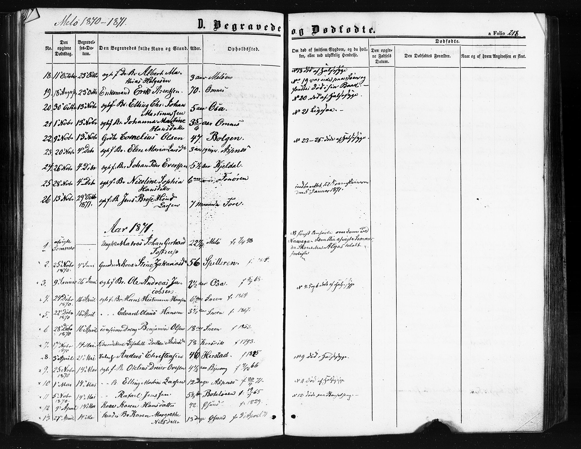 Ministerialprotokoller, klokkerbøker og fødselsregistre - Nordland, AV/SAT-A-1459/841/L0607: Parish register (official) no. 841A11 /2, 1863-1877, p. 218