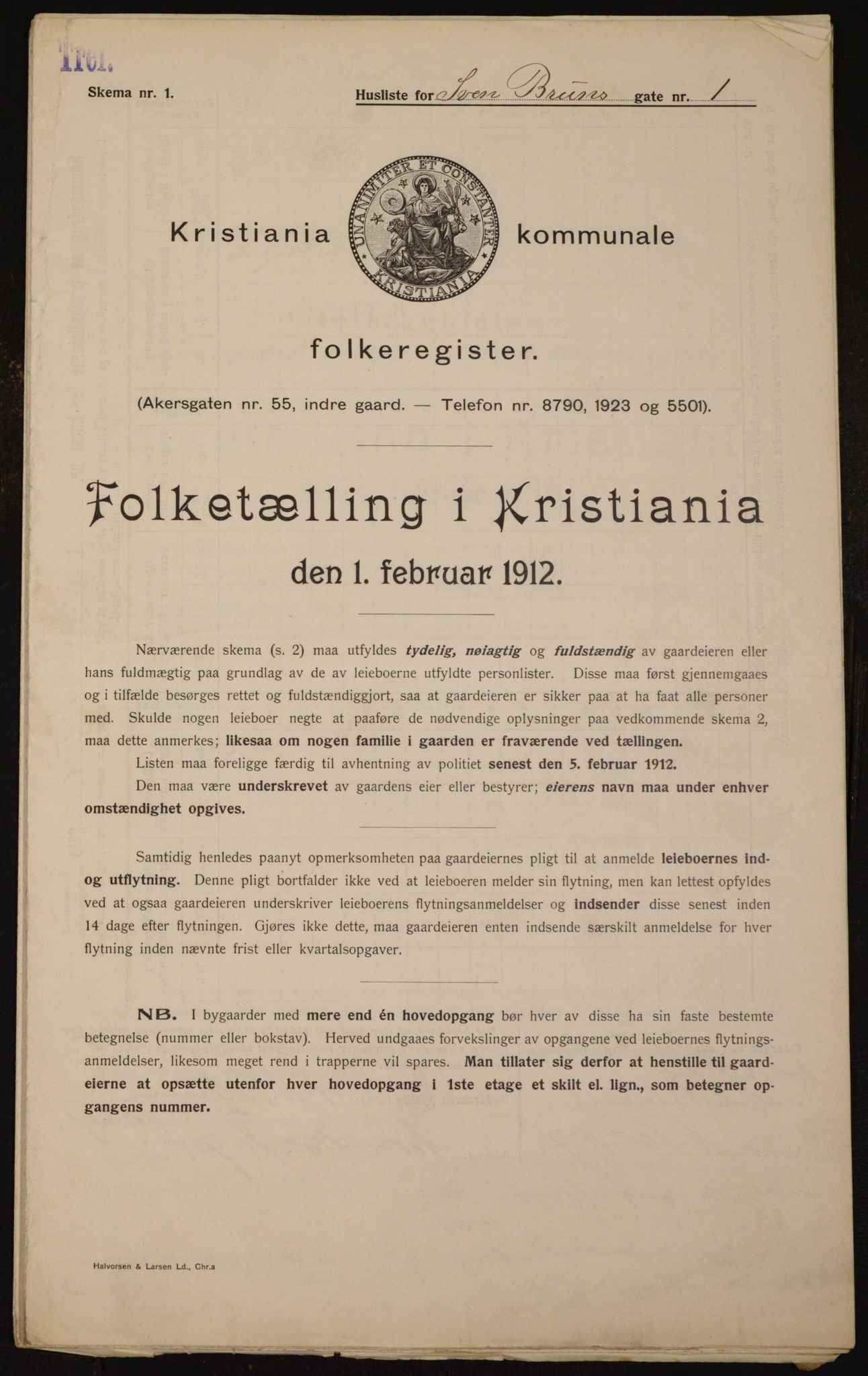 OBA, Municipal Census 1912 for Kristiania, 1912, p. 104763